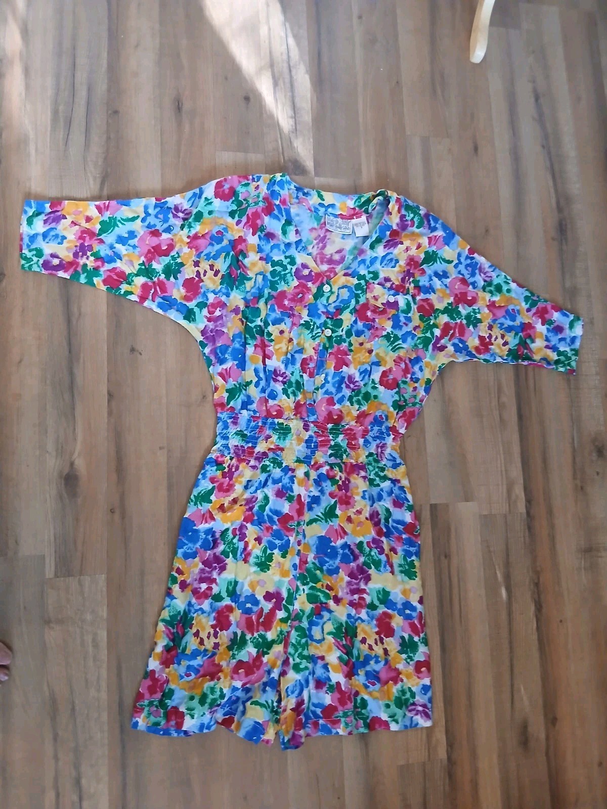 Vintage 70s Paris Sport Club Floral Size S Jumpsuit Multicolor Boho Cottegecore