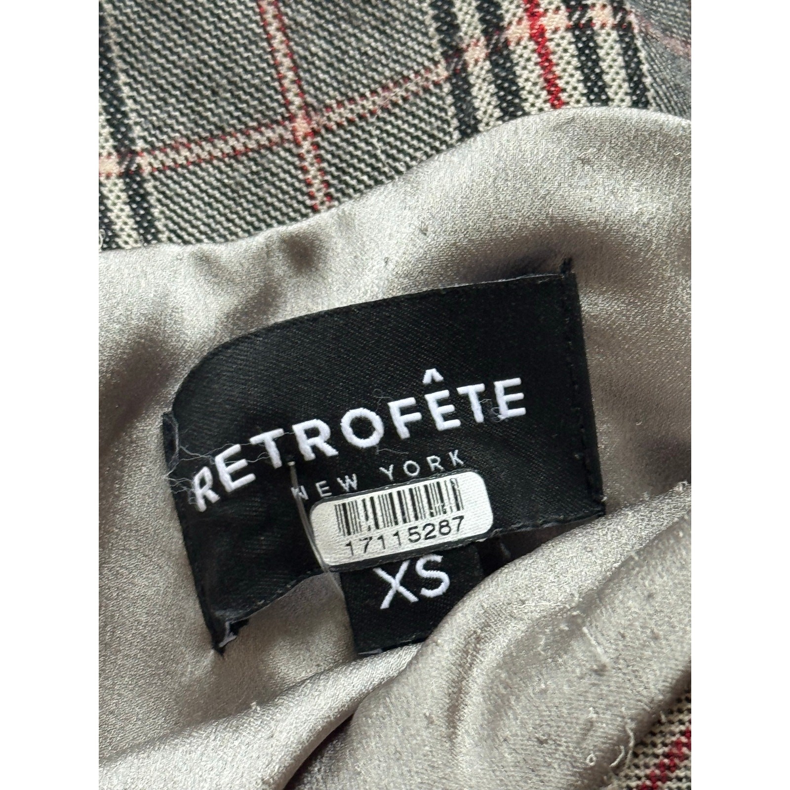 Retrofête Carly Sequin Plaid Mini Dress XS Festive Chic Glam Preppy Party Bold