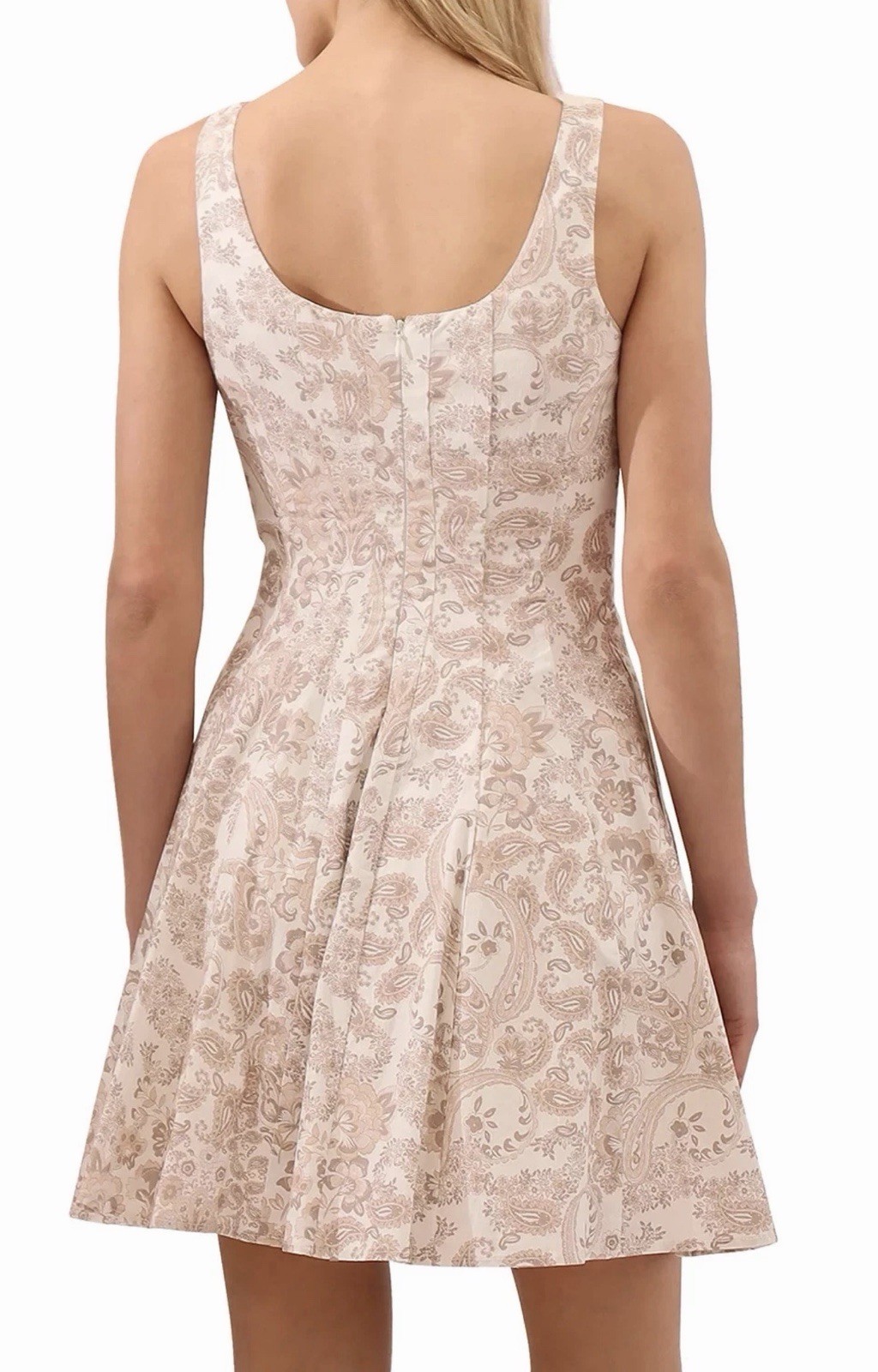 Bagatelle L103503 Bone Paisley Panelled Daisy Swing Dress Size L