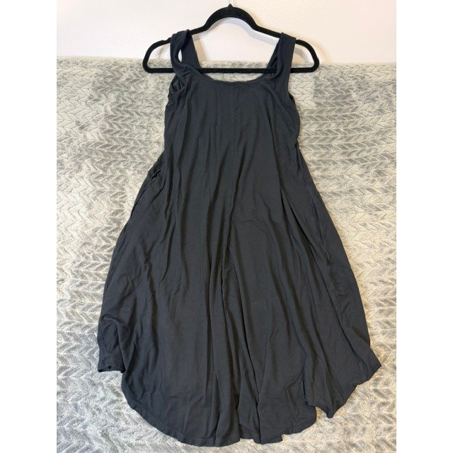 Soma Black Sleeveless Swing Dress Rayon Spandex High Low Hem Womens XS 0205