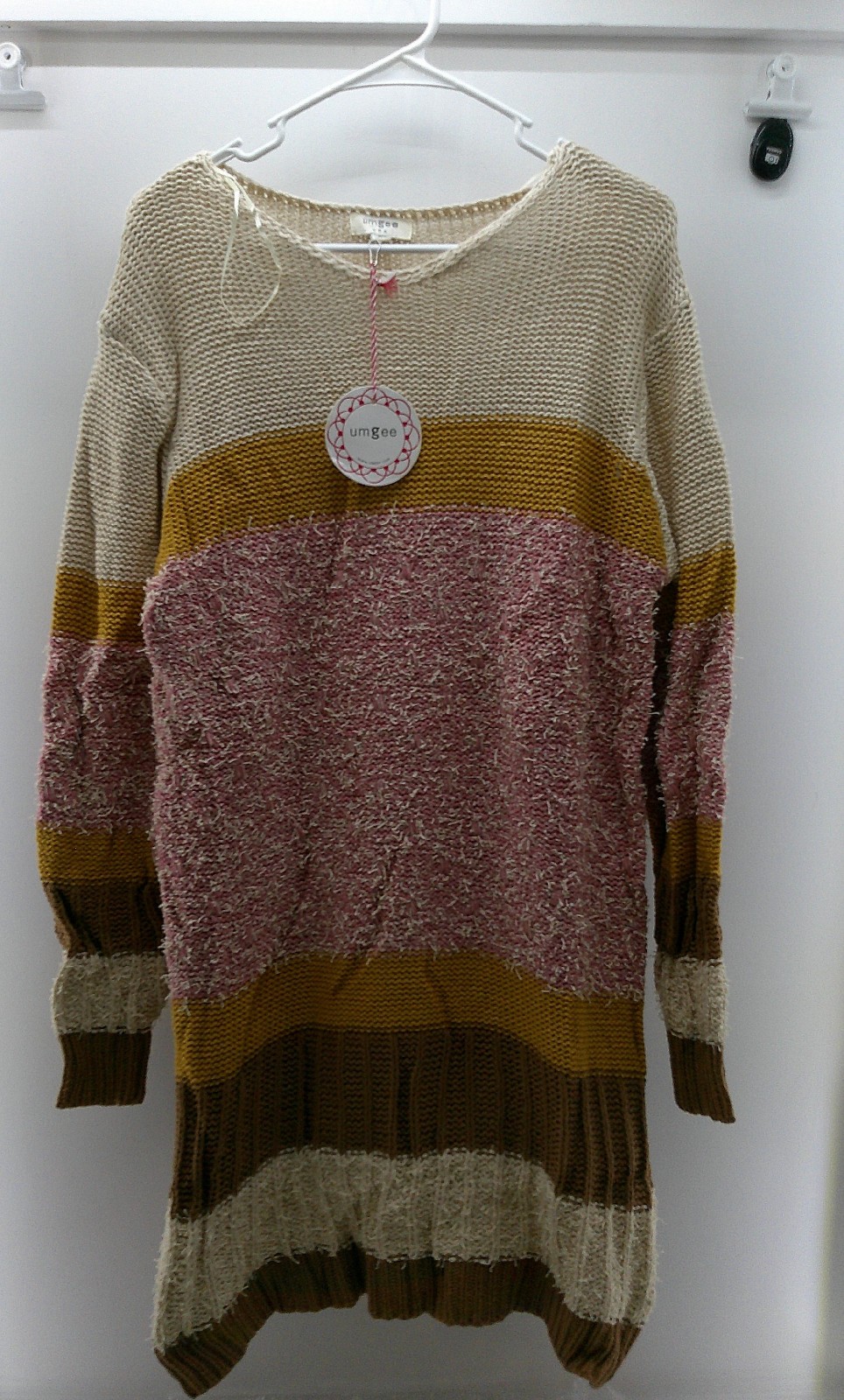 Umgee Multi Color Sweater Dress Size Medium New with Tags