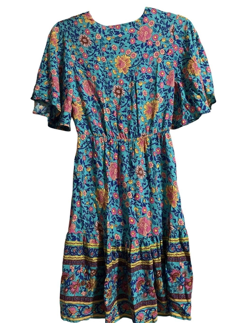 EUC Women’s CUPSHE Blue Floral V-Neck Mini Dress S
