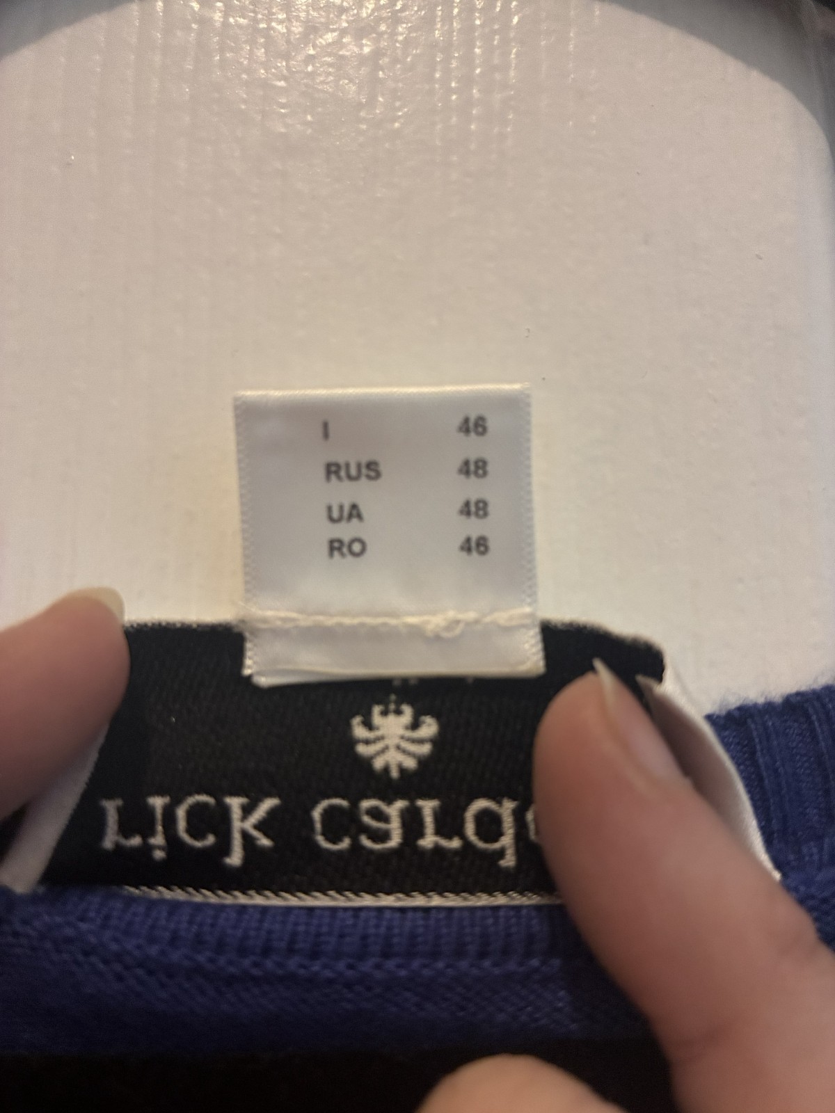 Rick Cardona Sweater Dress Dark Blue Size 10 (U.S.)/40 EUR) Long Sleeve Stretch