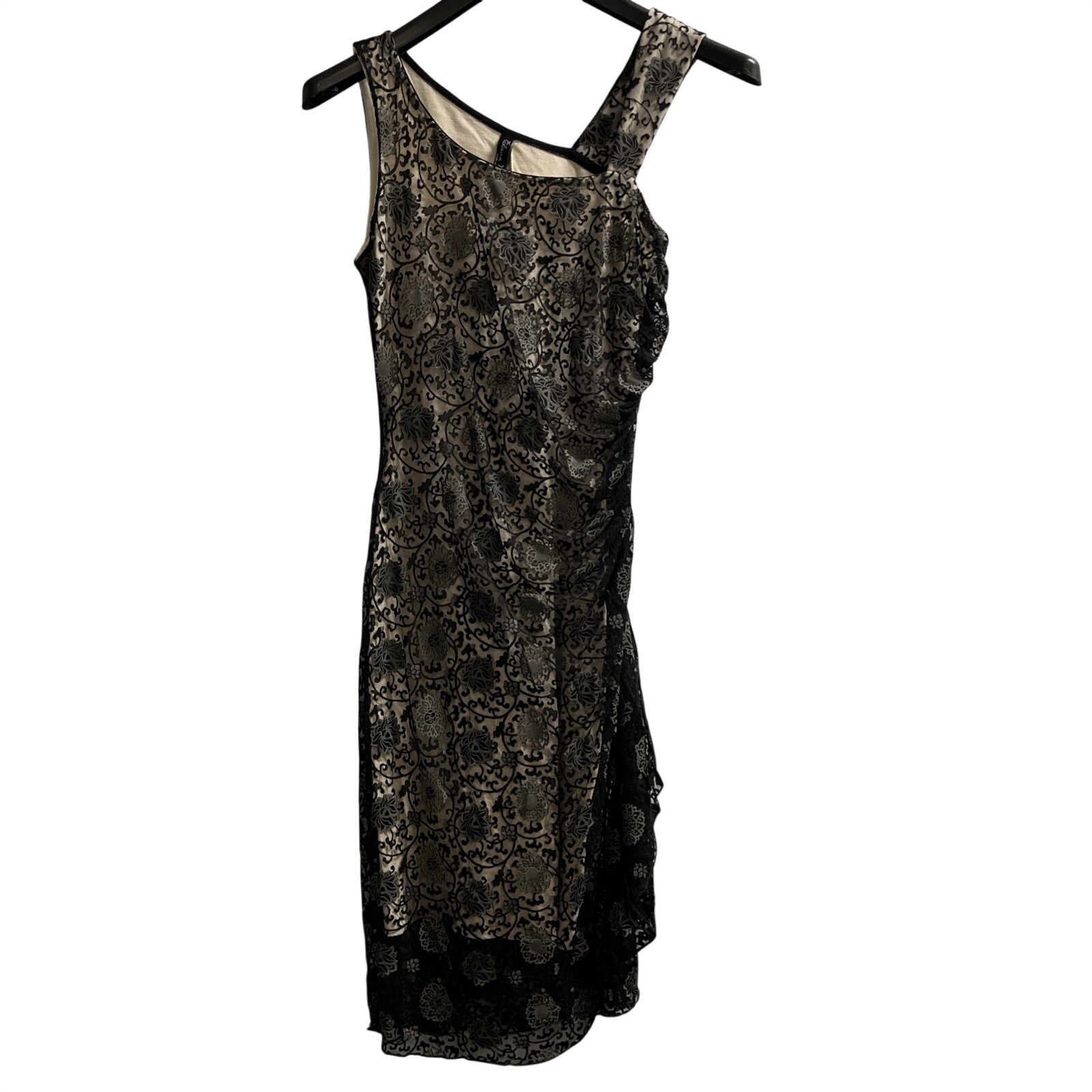 Vintage Elaua Kattan Y2K Dress Womens S Sheer Black Mesh Fairy Whimsigoth Witchy
