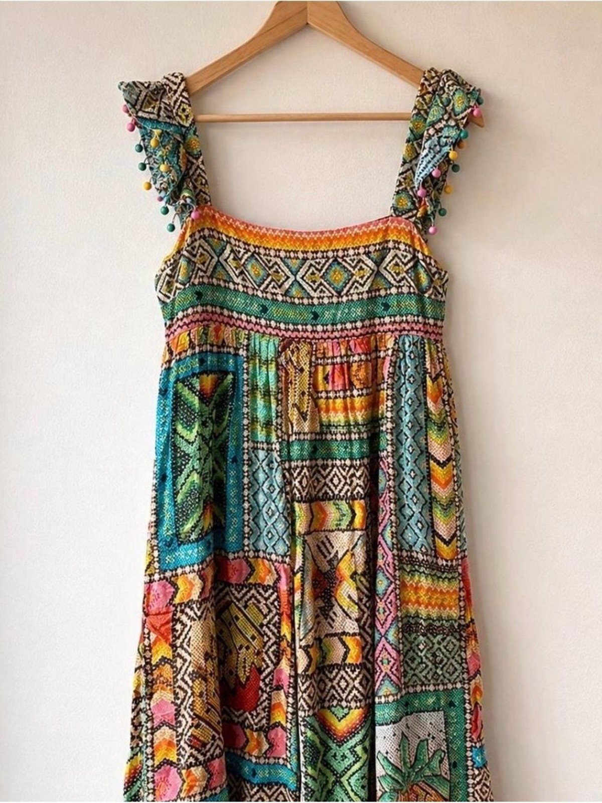 Farm RioColorful Patchwork Maxi Dress