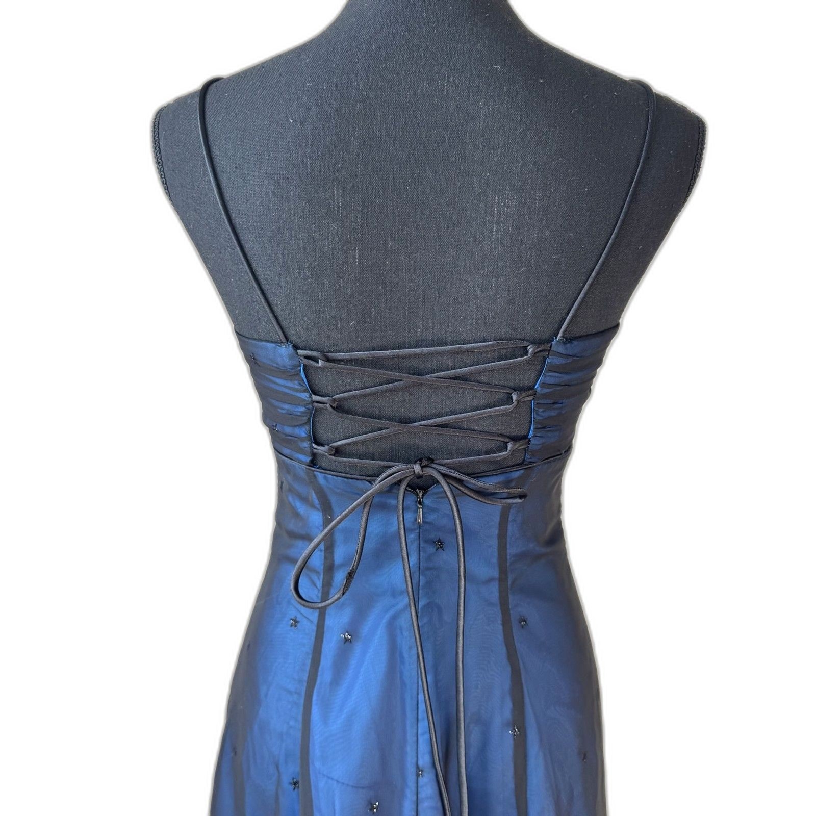 Size 4 Y2K Vintage Morgan and Co stars celestial whimsigoth corset dress 10723