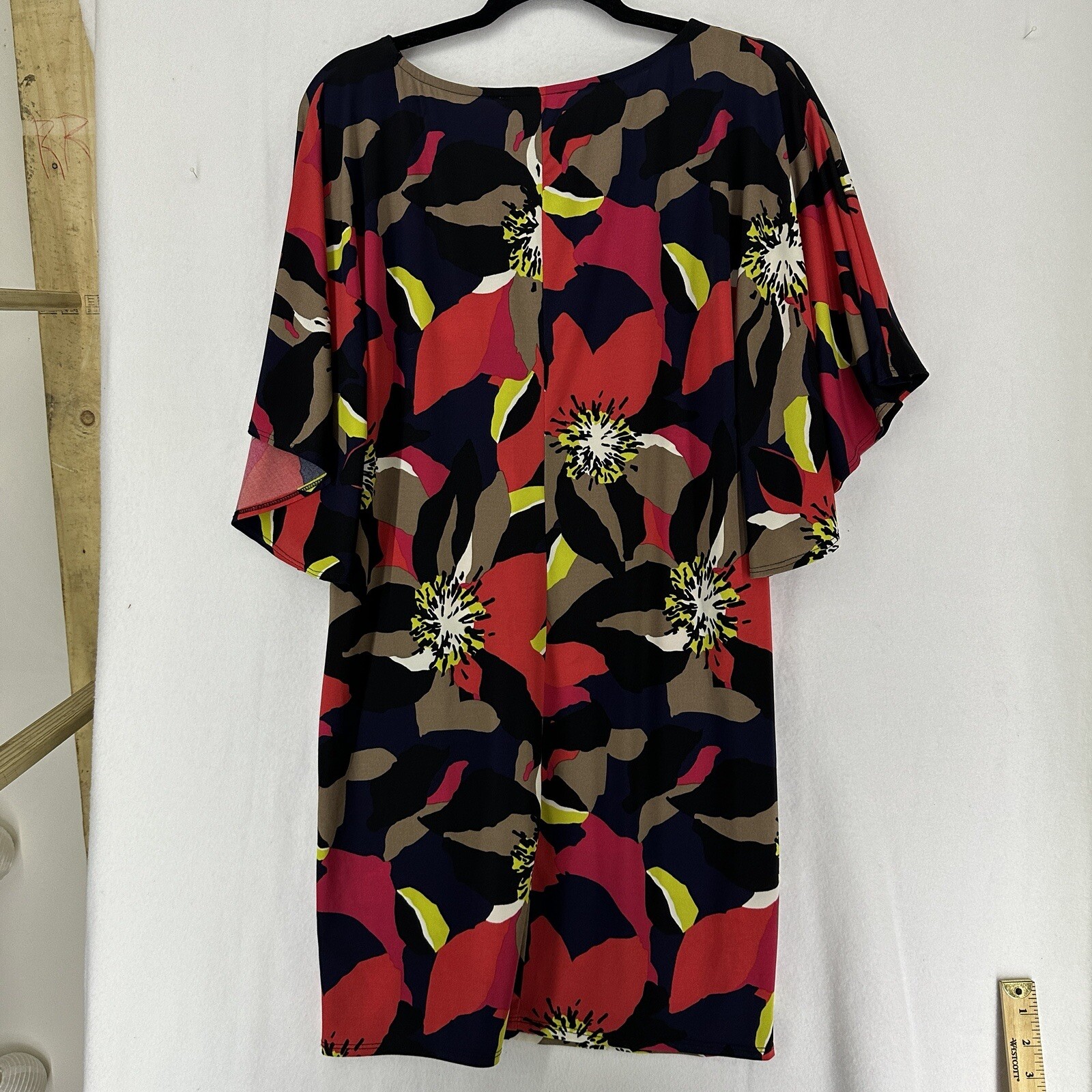 TRINA TURK ALL OVER FLORAL ABSTRACT PRINT TUNIC DRESS COVERUP WOMENS SZ M