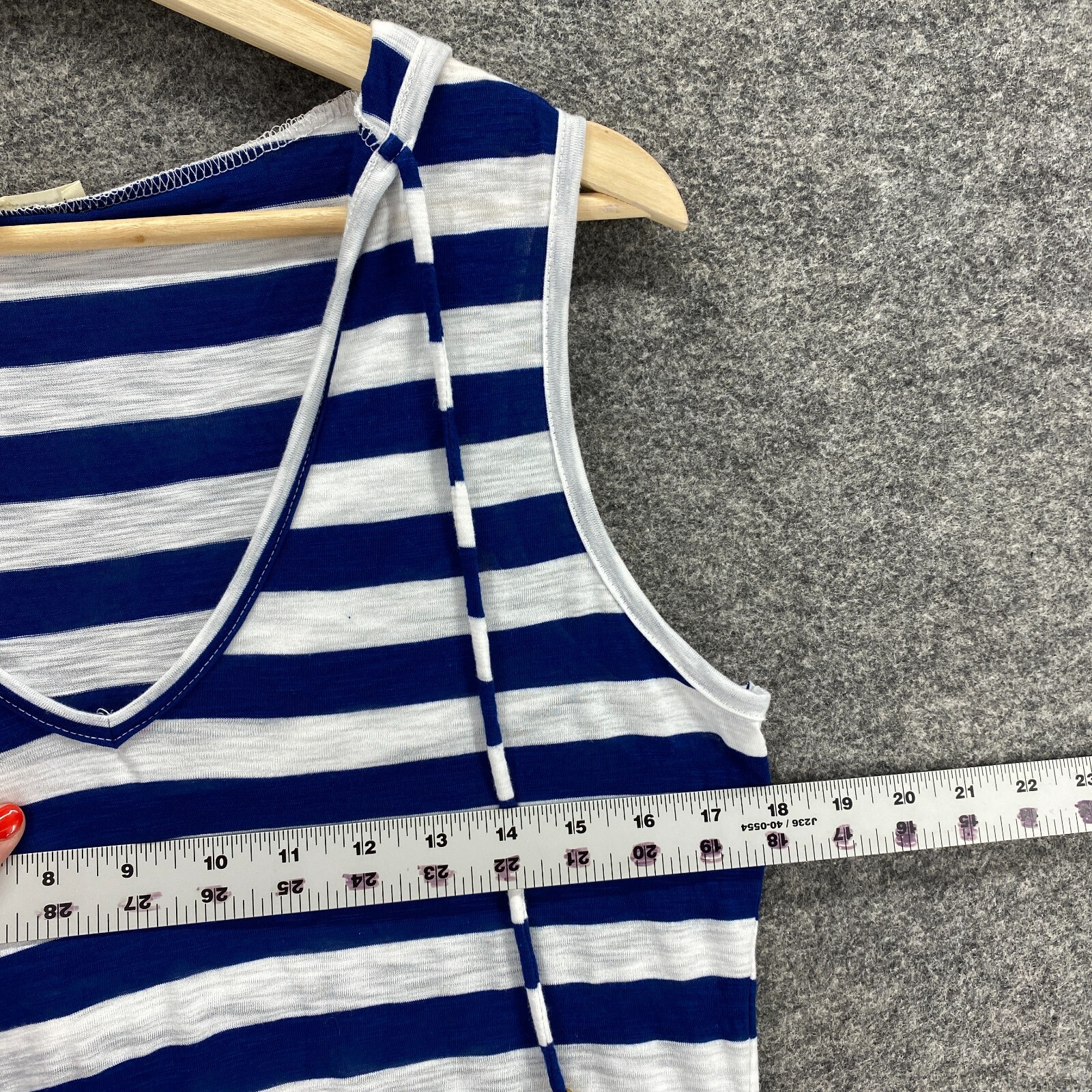 Miken Dress Women XS Hooded Sleeveless Blue Striped Cover Up Knit