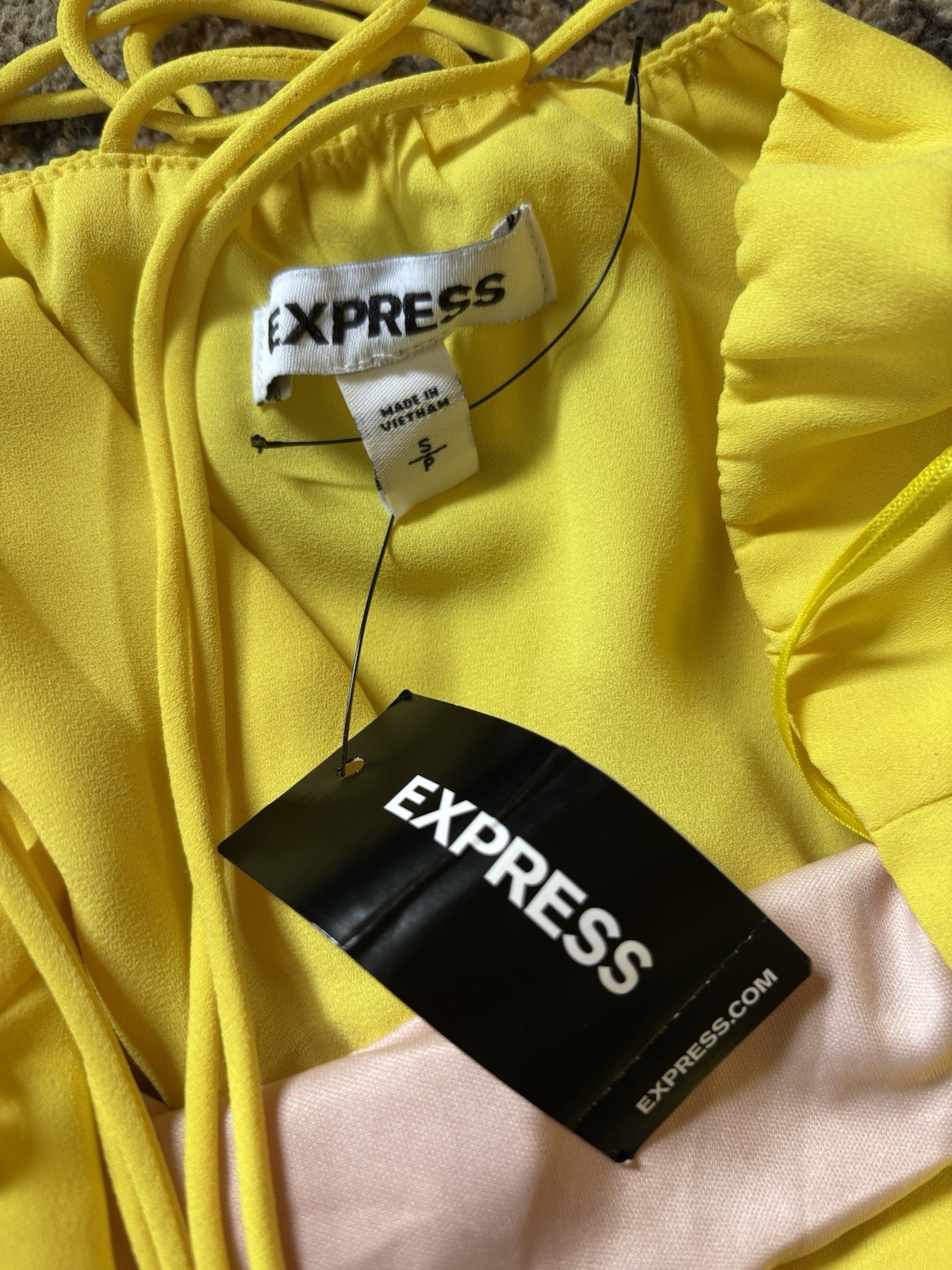 NWT Express Women’s Small Color Block Maxi Dress Spaghetti Strap Spring Summer