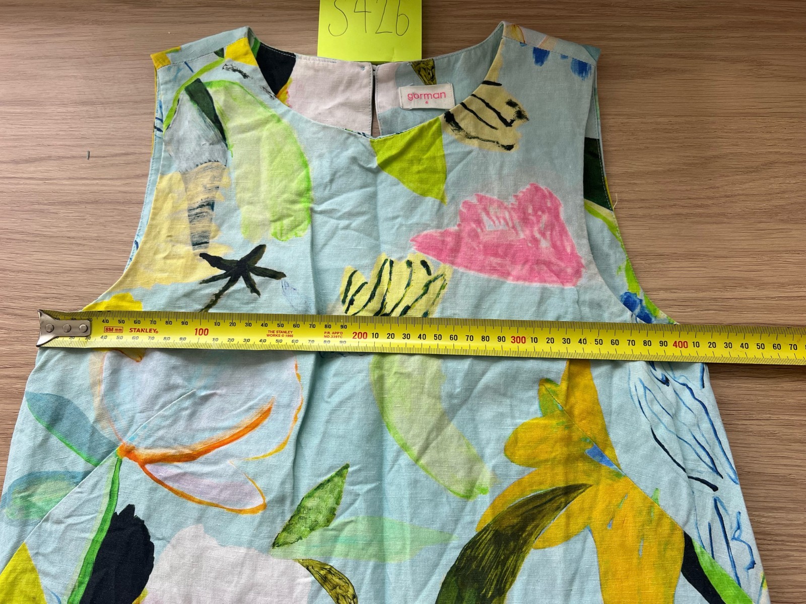 Gorman Australia Silk-Linen Blend Sleeveless Shift Dress Floral Print Size 6