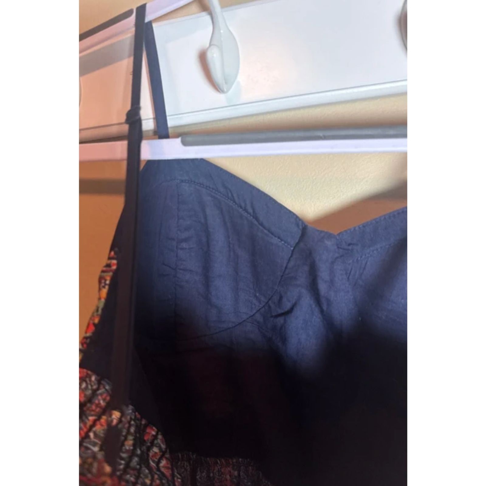 American Rag Multicolor Paisley Adjustable Straps Pockets Dress Women’s L 2015