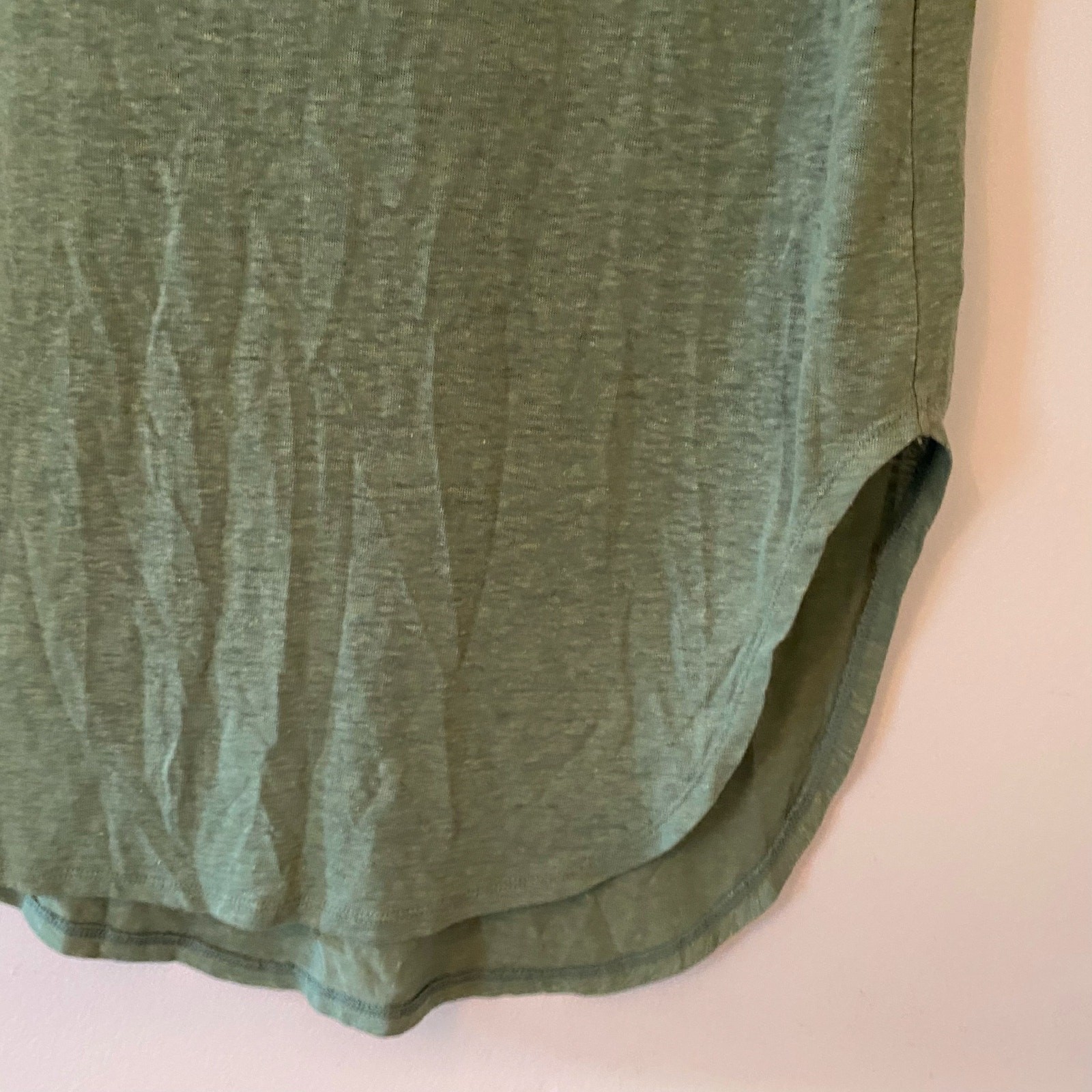 NWT Aerie Green Sleeveless Tank Midi Dress Linen Blend Women’s size Medium