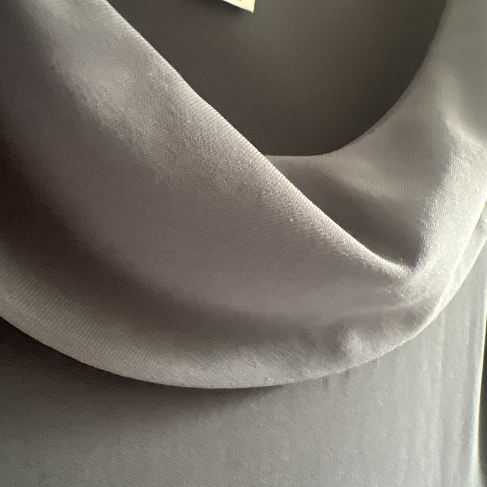 Joseph Ribkoff Dress Grey Blue Tiered Roll Over Collar 3/4 sleeve Size 10