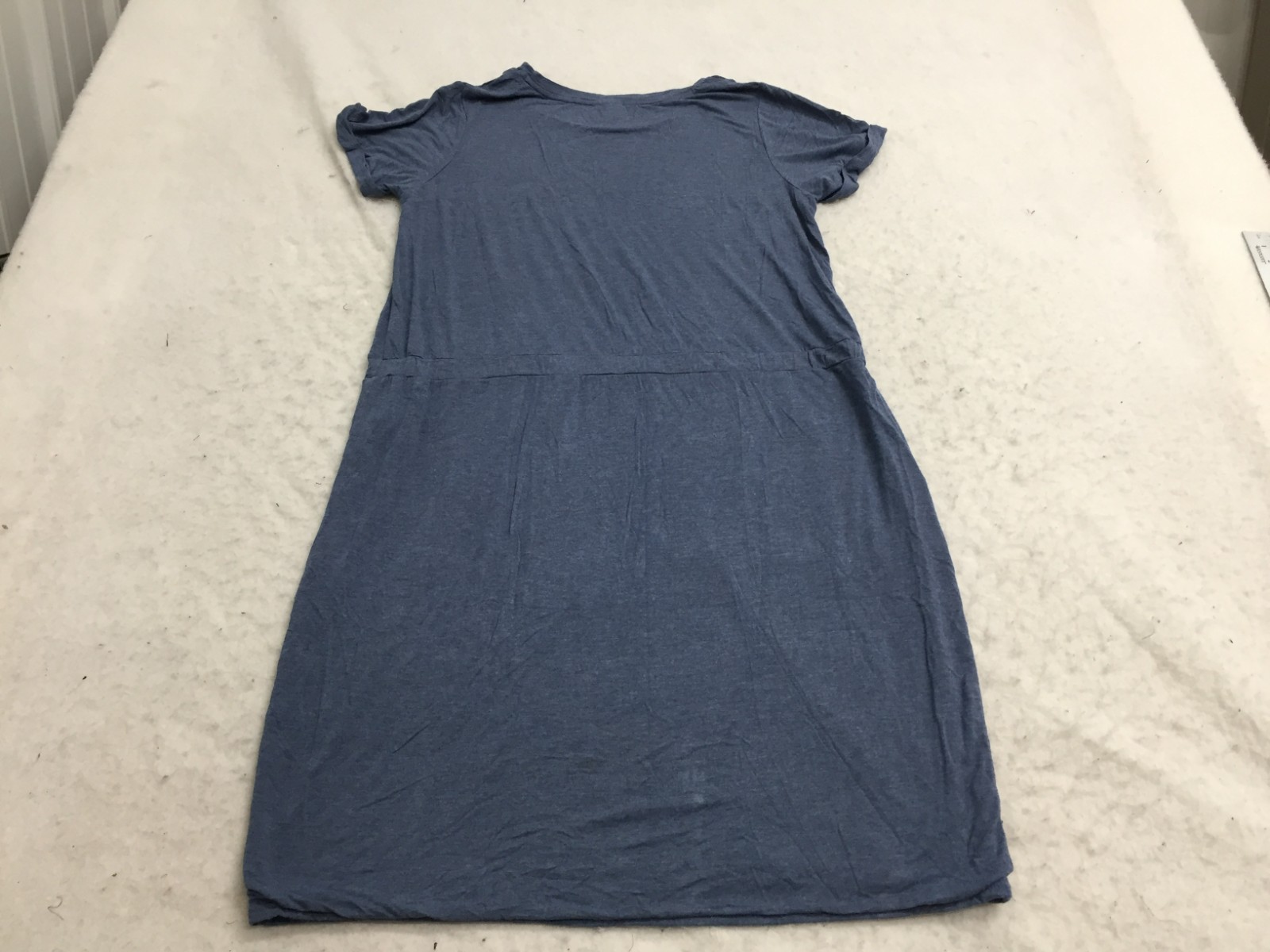 32 Degrees Dress Womens XL Blue Short Sleeve Pockets Long Length Crew Neck