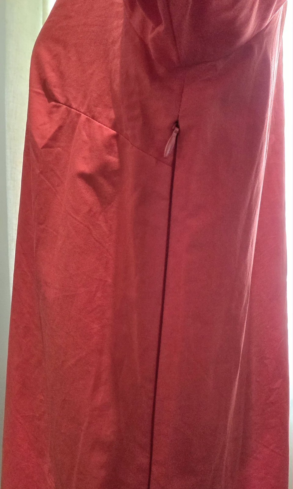 AVARA Stella Dress Womens Large NWT Red Ruffle Collar Smocked Cuff Lace Hem $98