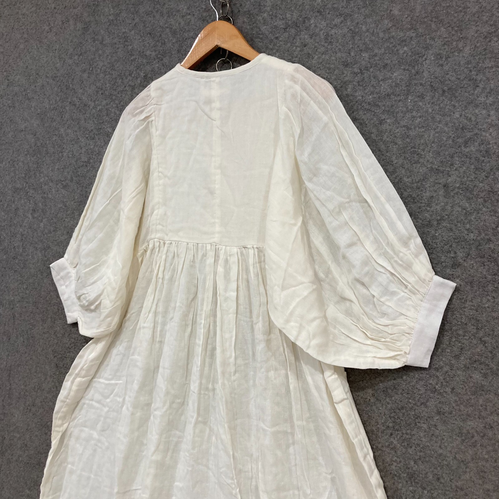 NEW Daughters of India Dress Womens Size Medium White Cotton Midi 25821