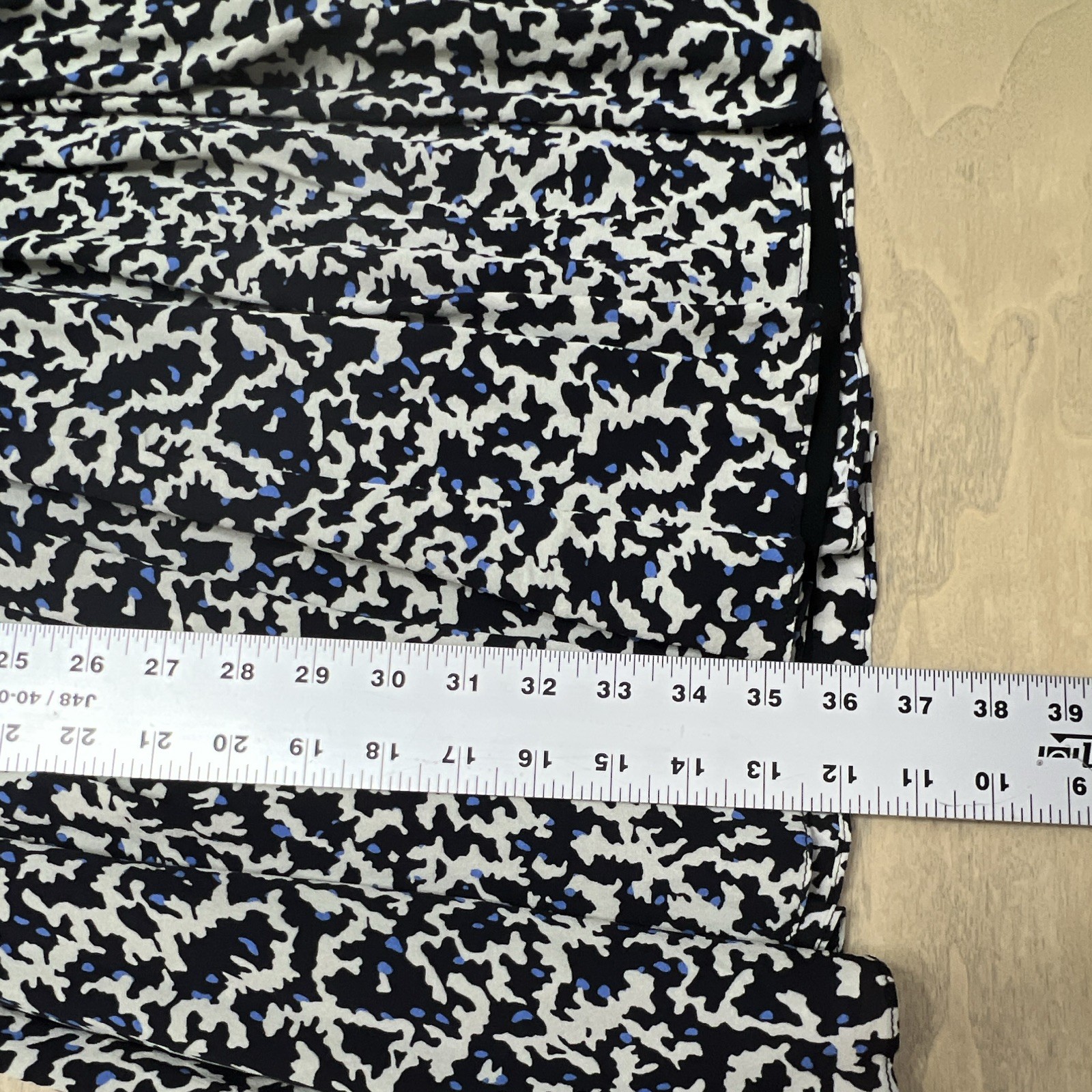 Proenza Schouler Fit & Flare Knee Dress Abstract Knit Black White Blue size 2