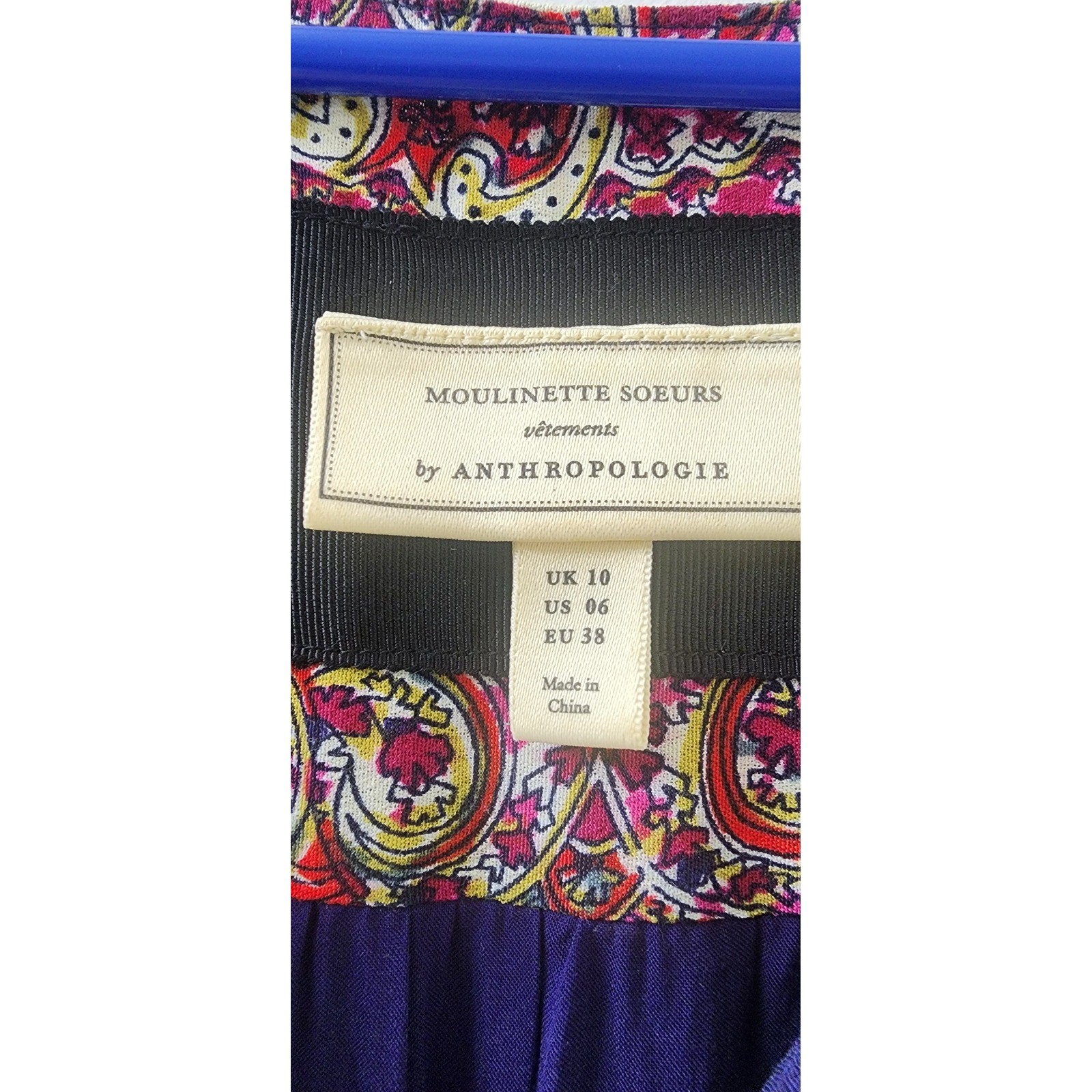 Anthropologie Moulinette Soeurs Patchwork Scarf Print Handkerchief Midi Dress 6