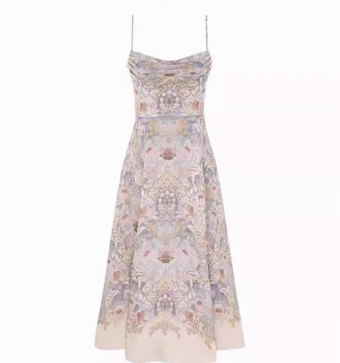 NWT Zimmermann 2026 Resort Cami Mermaid Print Belted Puff Short Mini Dress