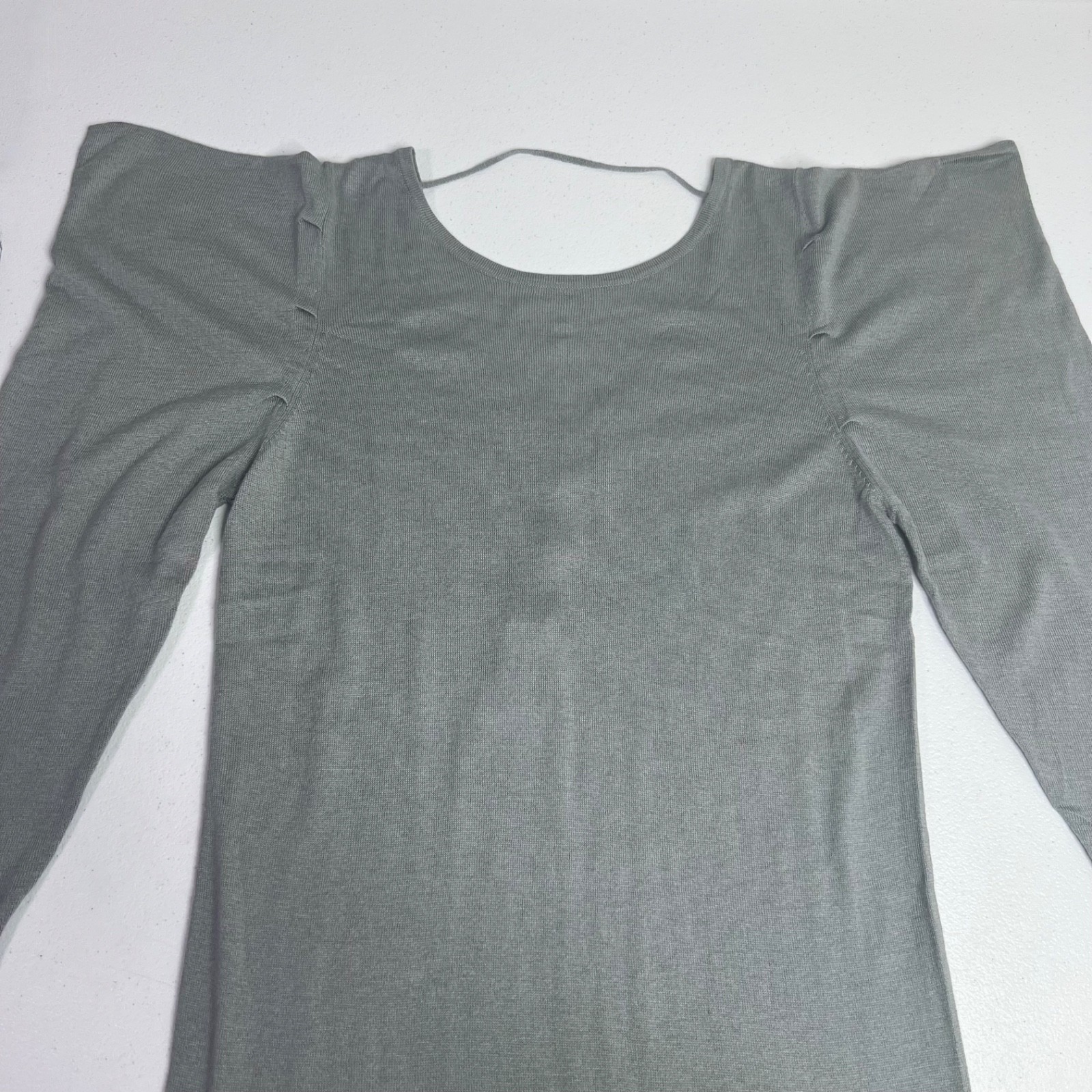 Hoss Intropia Silk Cashmere Blend Sweater Dress Womens Small Gray Batwing Sleeve