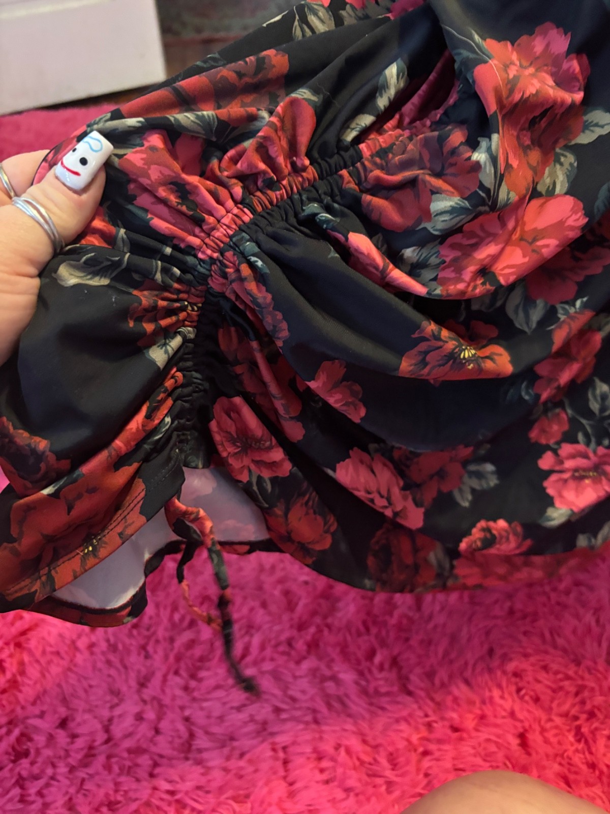 🌹❤️ Torrid Red Rose Swim Dress Size 5 | Cinched Sides | Flattering & Fabulous!