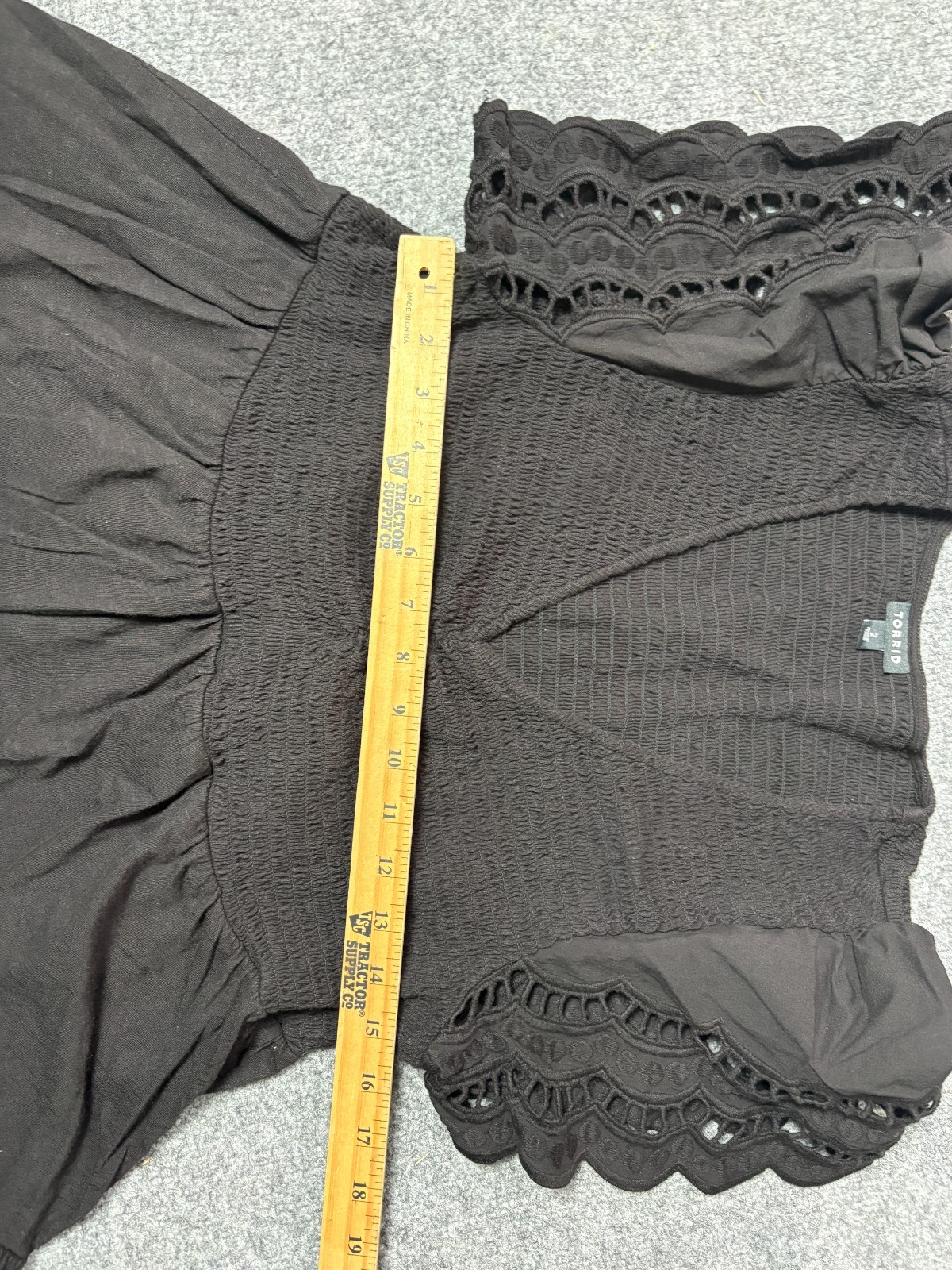 Torrid Dress Womens Size 2 Black Short Sleeve Cotton Modal