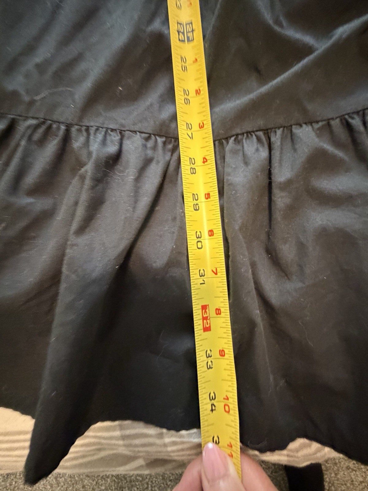 BANANA REPUBLIC Peasant Mini Dress~PM~Black Cotton Puff Slvs High Waist Milkmaid