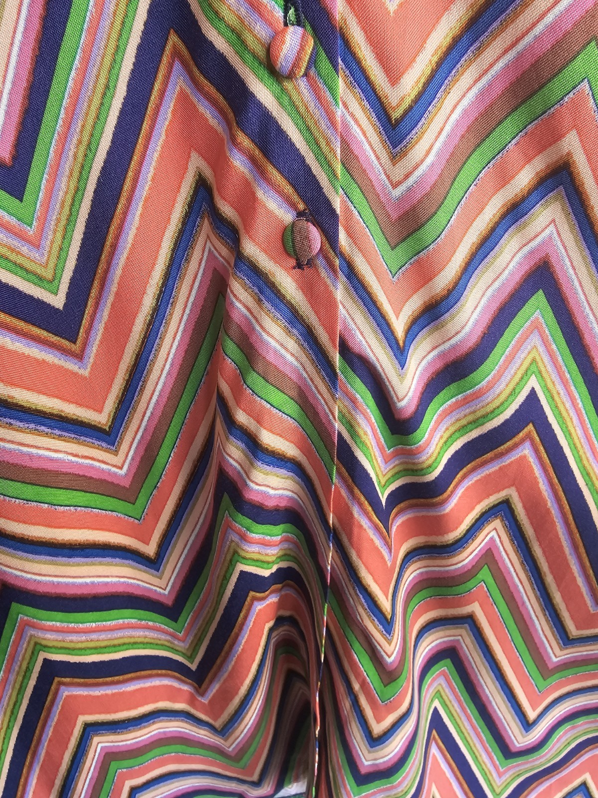 Nobody’s Child x Fearne Cotton Happy Place Chevron Midi Dress Multi Size UK 10