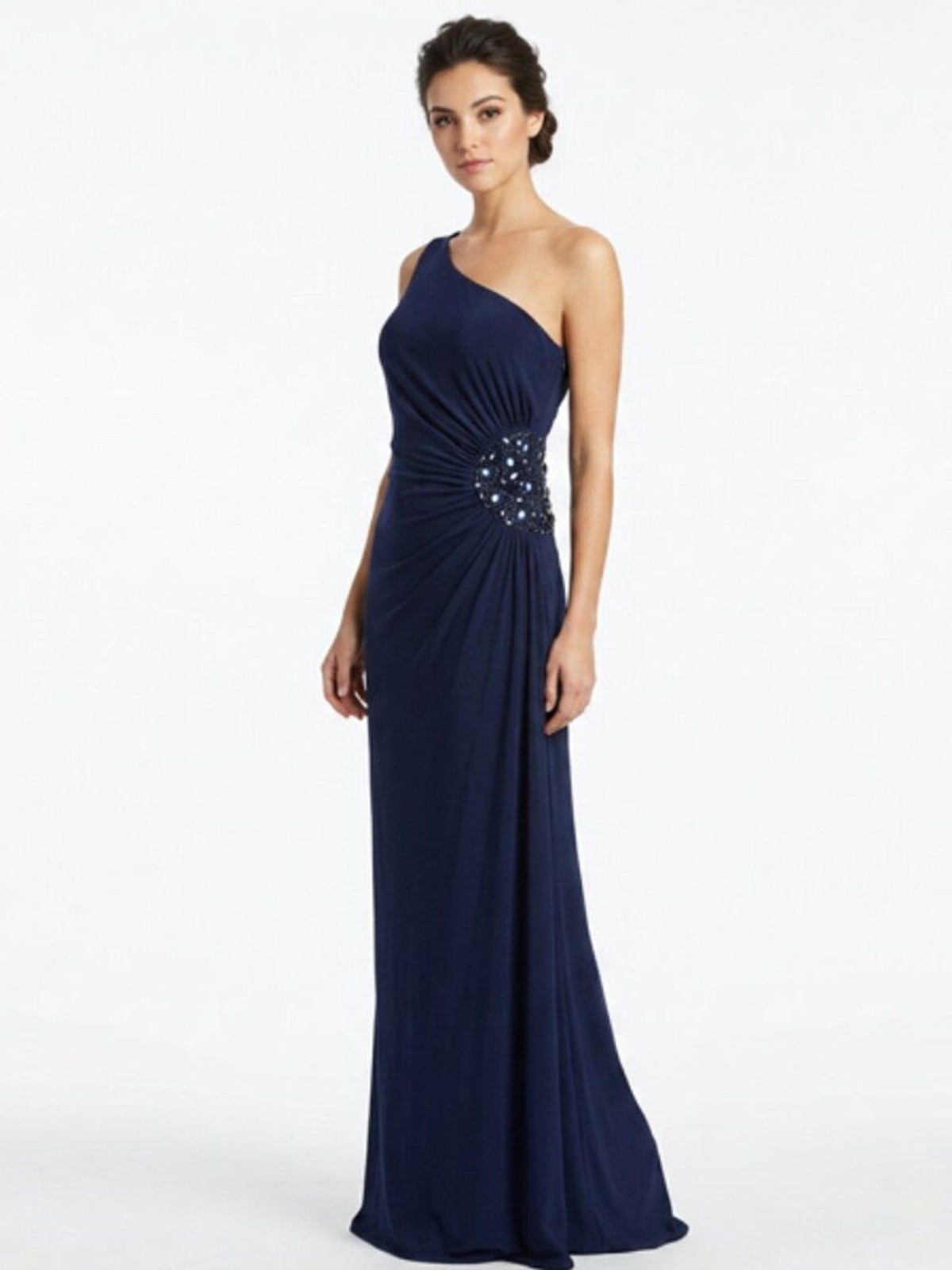 DB Studio one shoulder beaded side Evening Gown Size 16