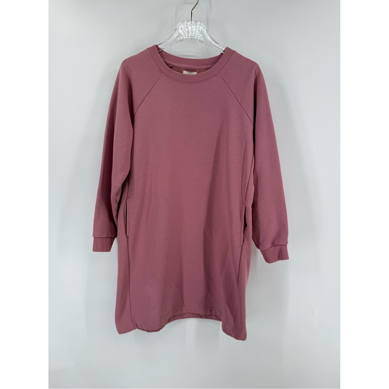 Pact Courtside Desert Rose Long Sleeve Sweatshirt Dress Size large