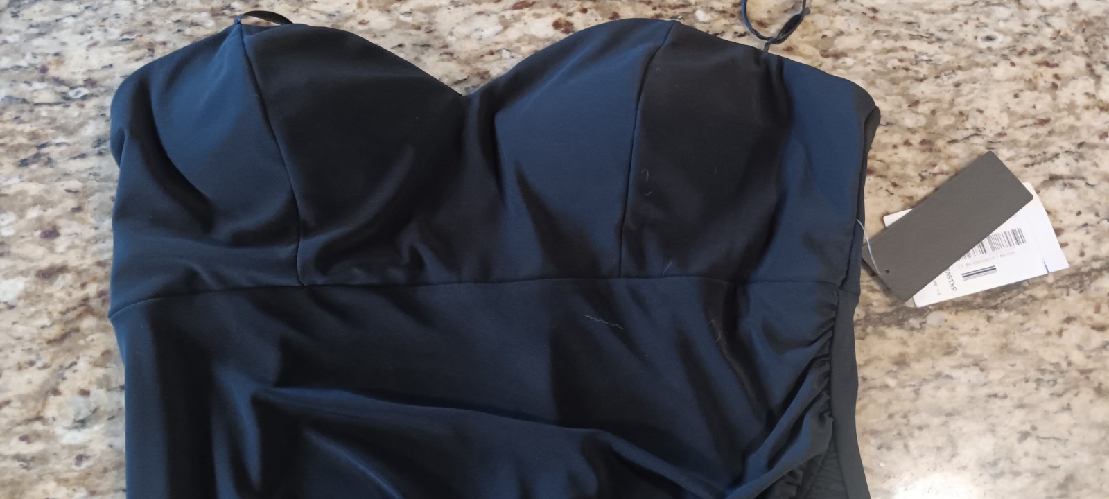 Women’s City Vibe Black Strapless Sweetheart Ruched Satin Bodycon Dress, Size 11