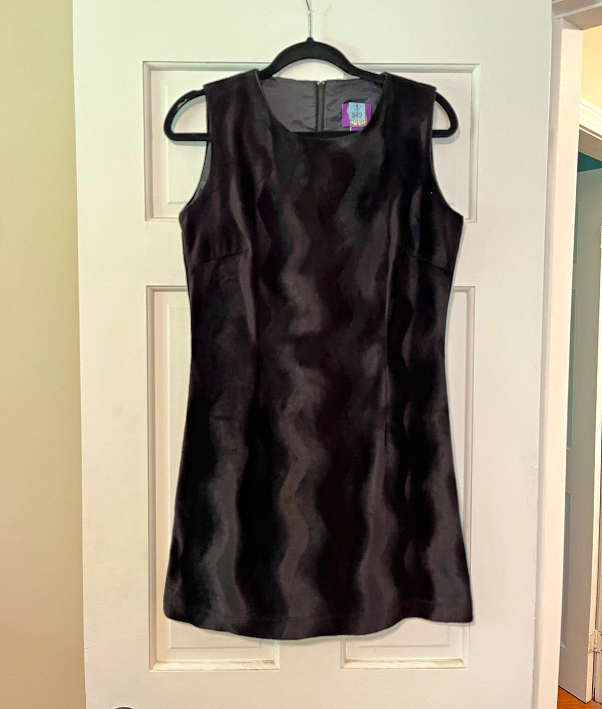 Free People Vintage Black Sleeveless Velvet Mini Dress