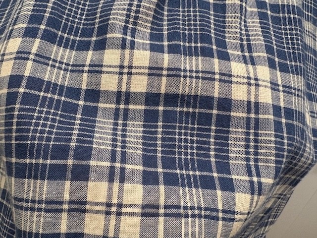 45r by 45rpm Studio Co Ltd Japan Cotton Navy Blue Combo Plaid Shirt Dress Japan2