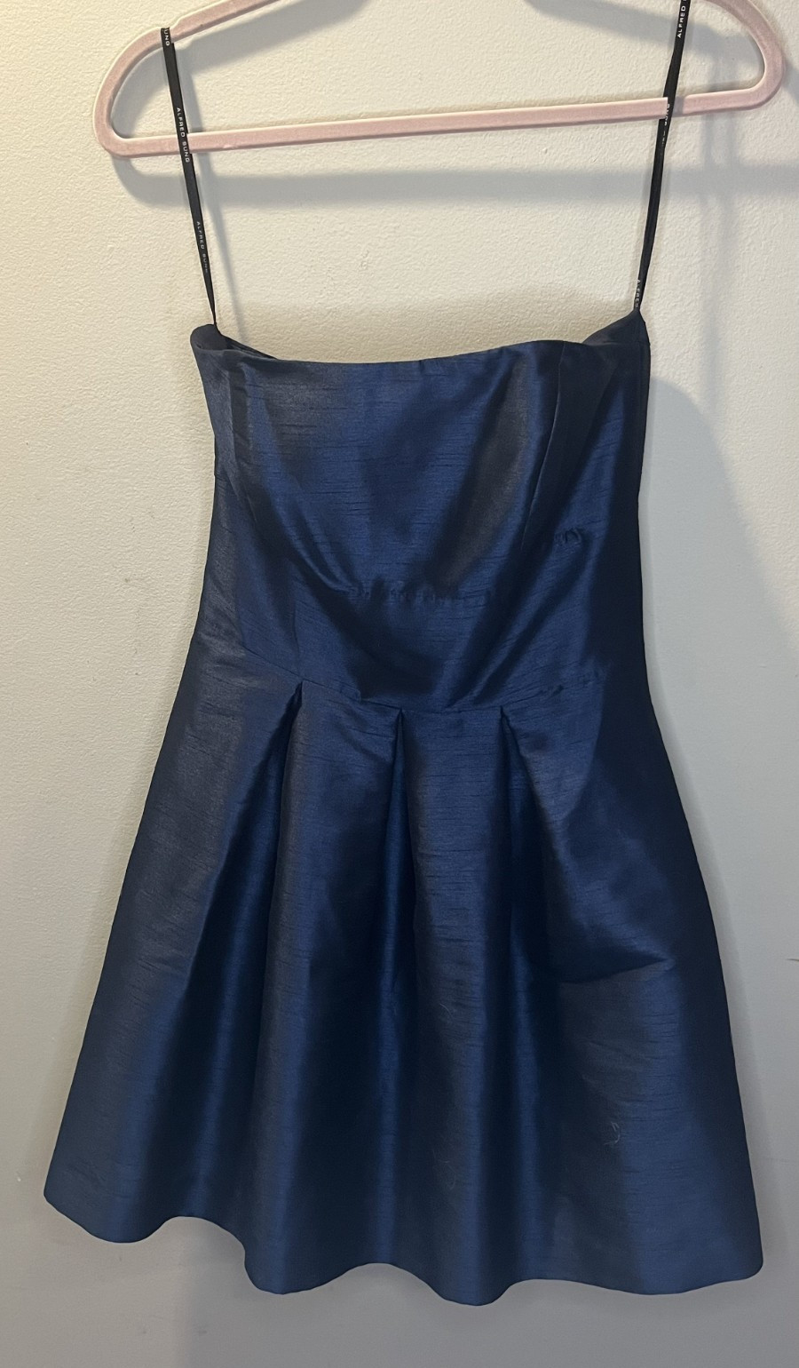 Alfred Sung Midnight Navy Strapless Fit & Flare Cocktail Party Dress Size 2