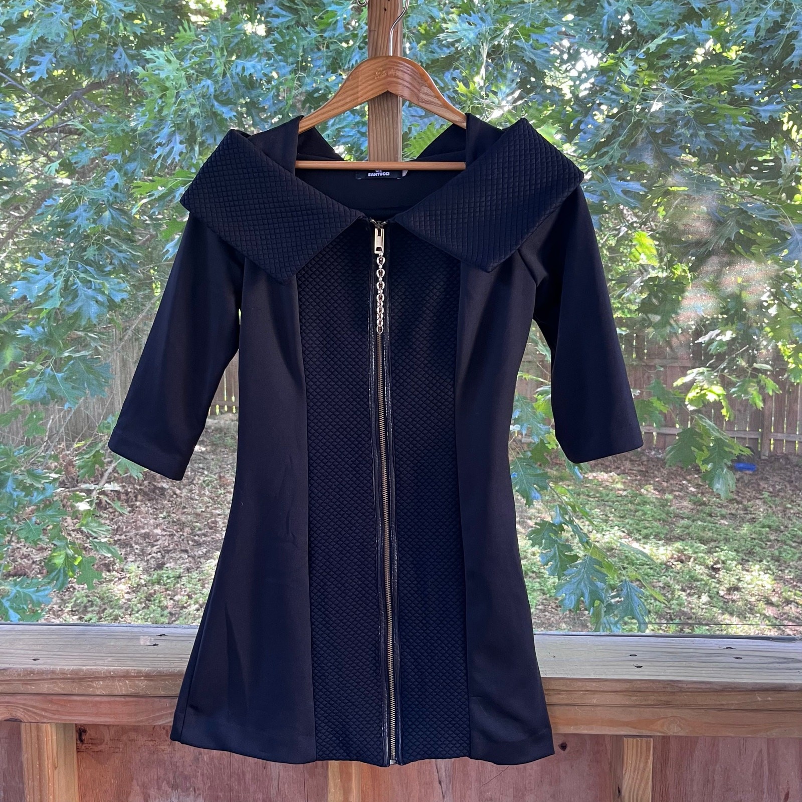 Gil Santucci Women’s Back Zip Front Mini Dress Size 42 (U.S. 6)
