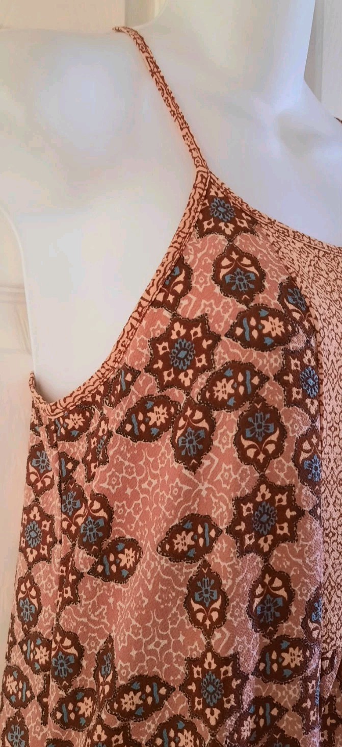 Xhilaration Adjustable Strap Lightweight Gauzy Hippie Boho Maxi Dress size Small