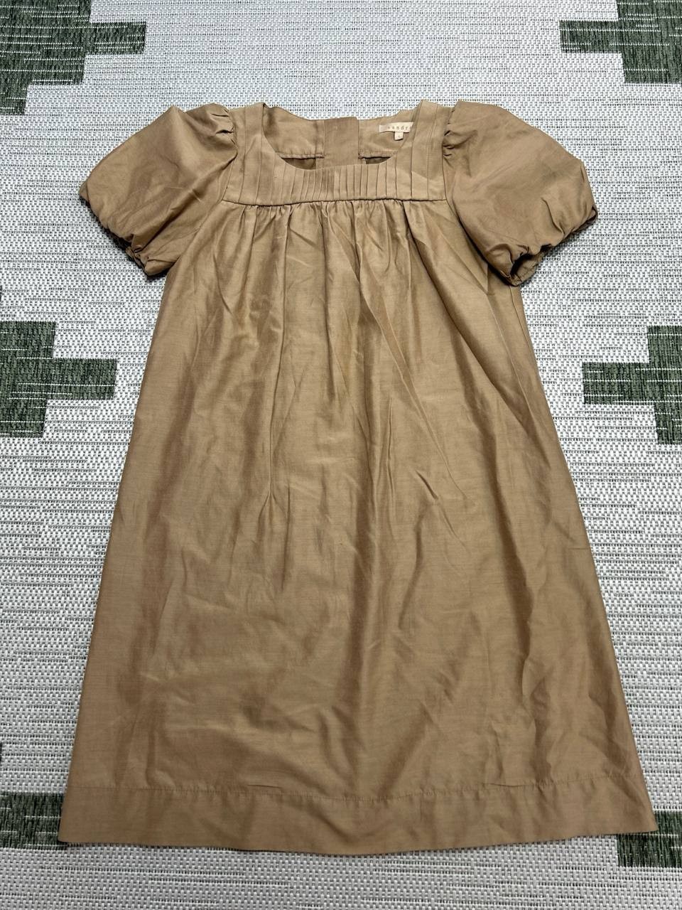 Sandro Dress Womens 1 Us Small Brown Cotton Blend Blouson