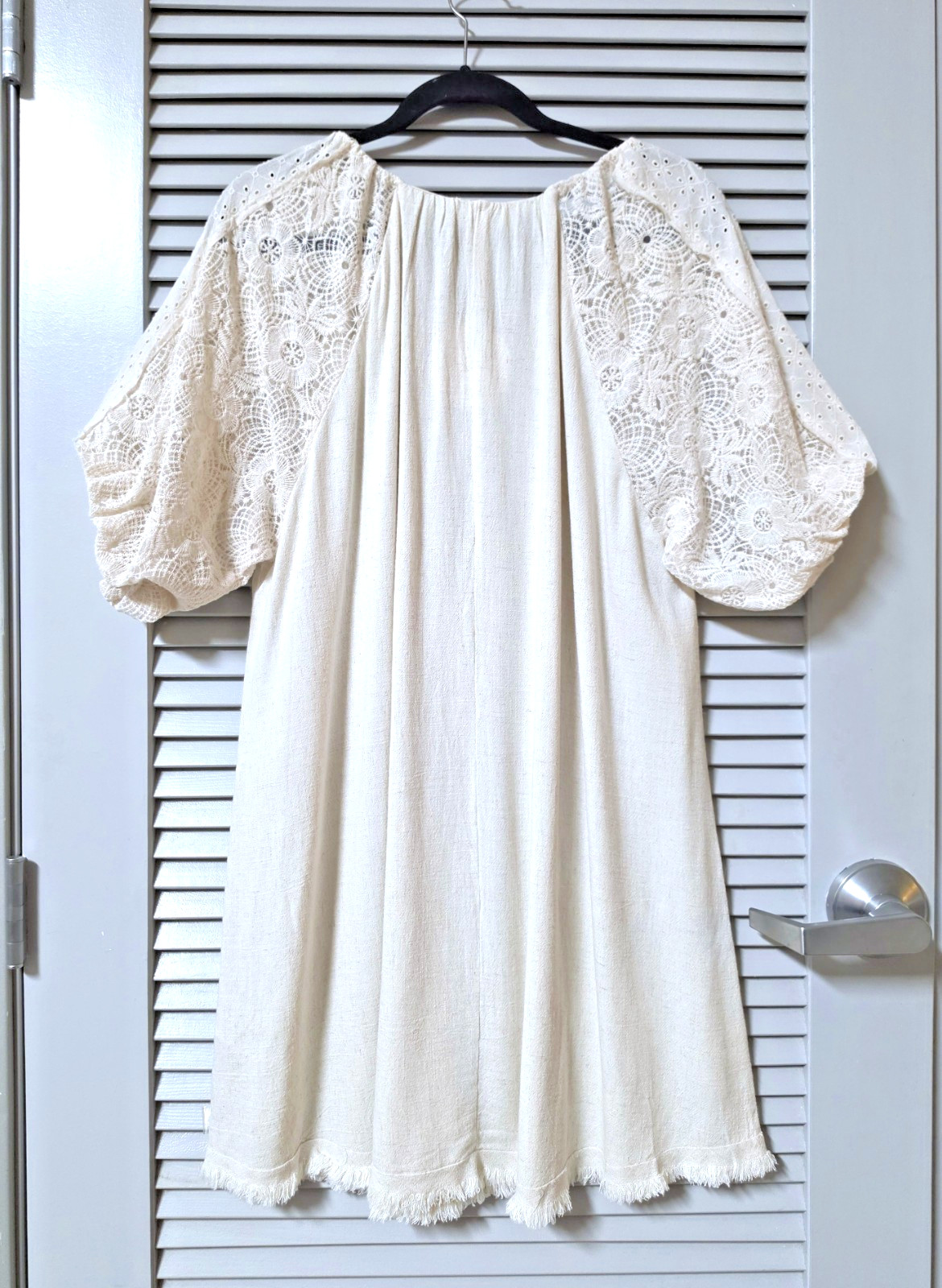 oat lace bubble slev dress XL