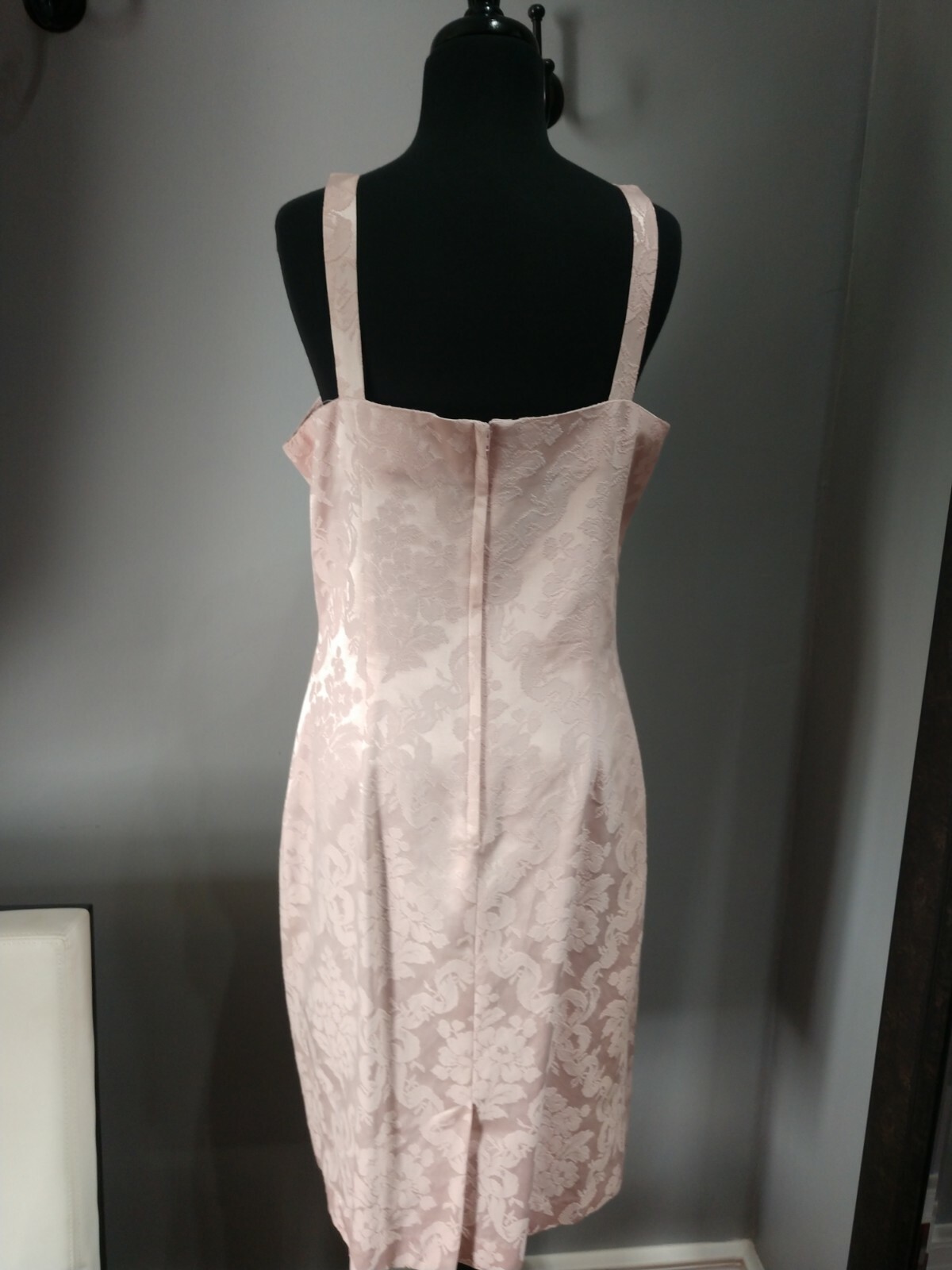 Vintage Pink Strapped Dress. Dry Clean Only.
