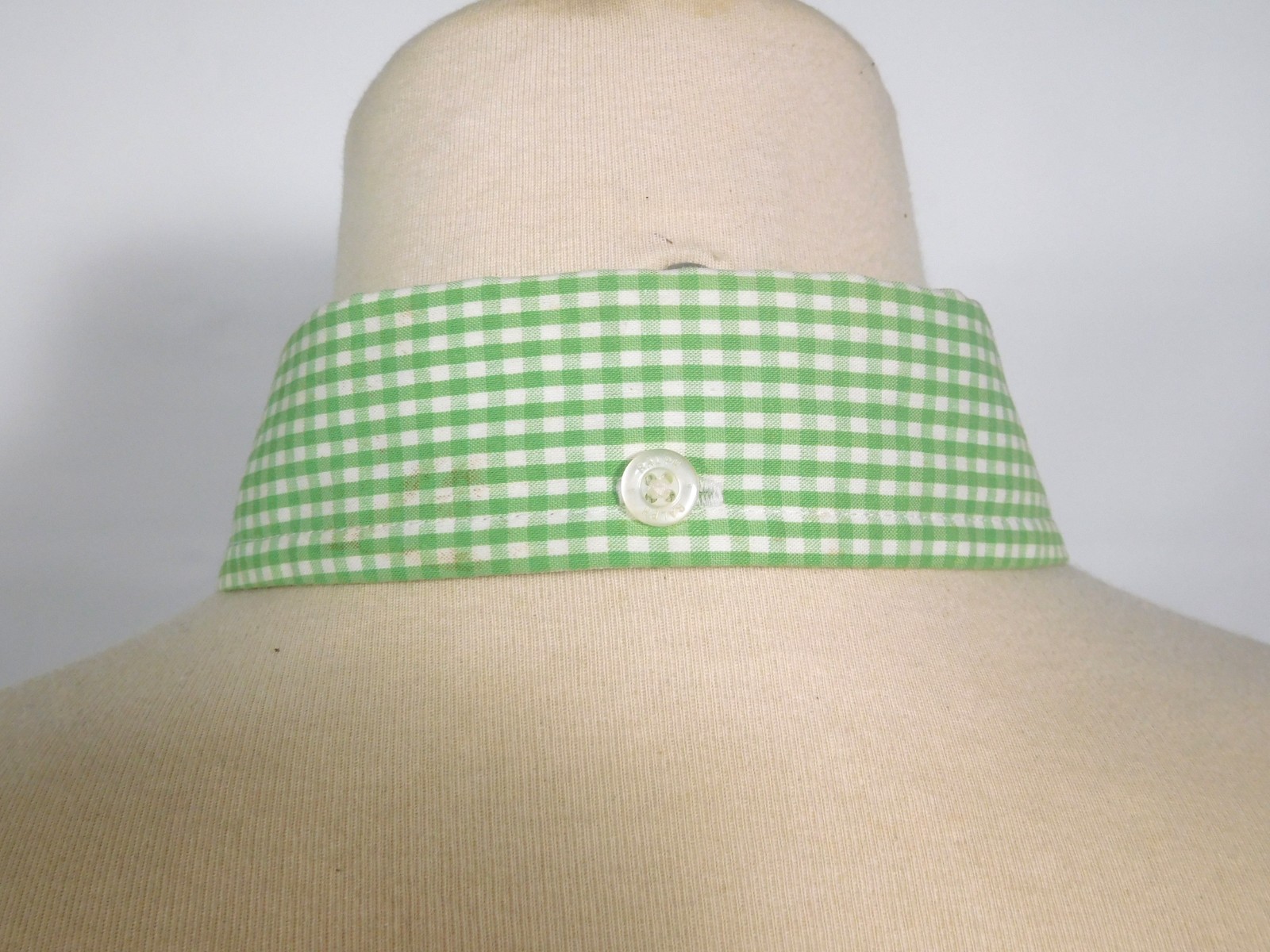 Vintage Ralph Lauren Halter Dress Green & White Stretch Gingham Size 10 NWT’S
