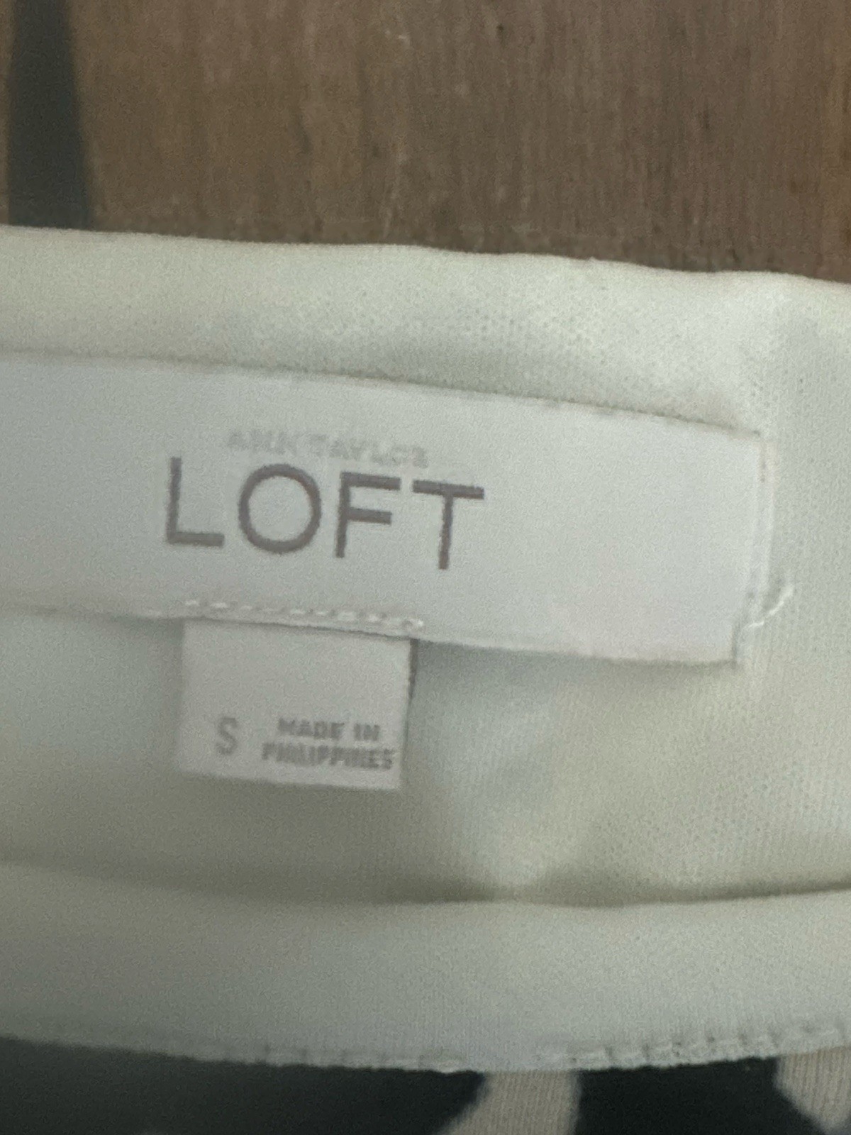 Loft Dress Small Cream Black Animal Print Knit Lined Pull-on Gathered Leopard