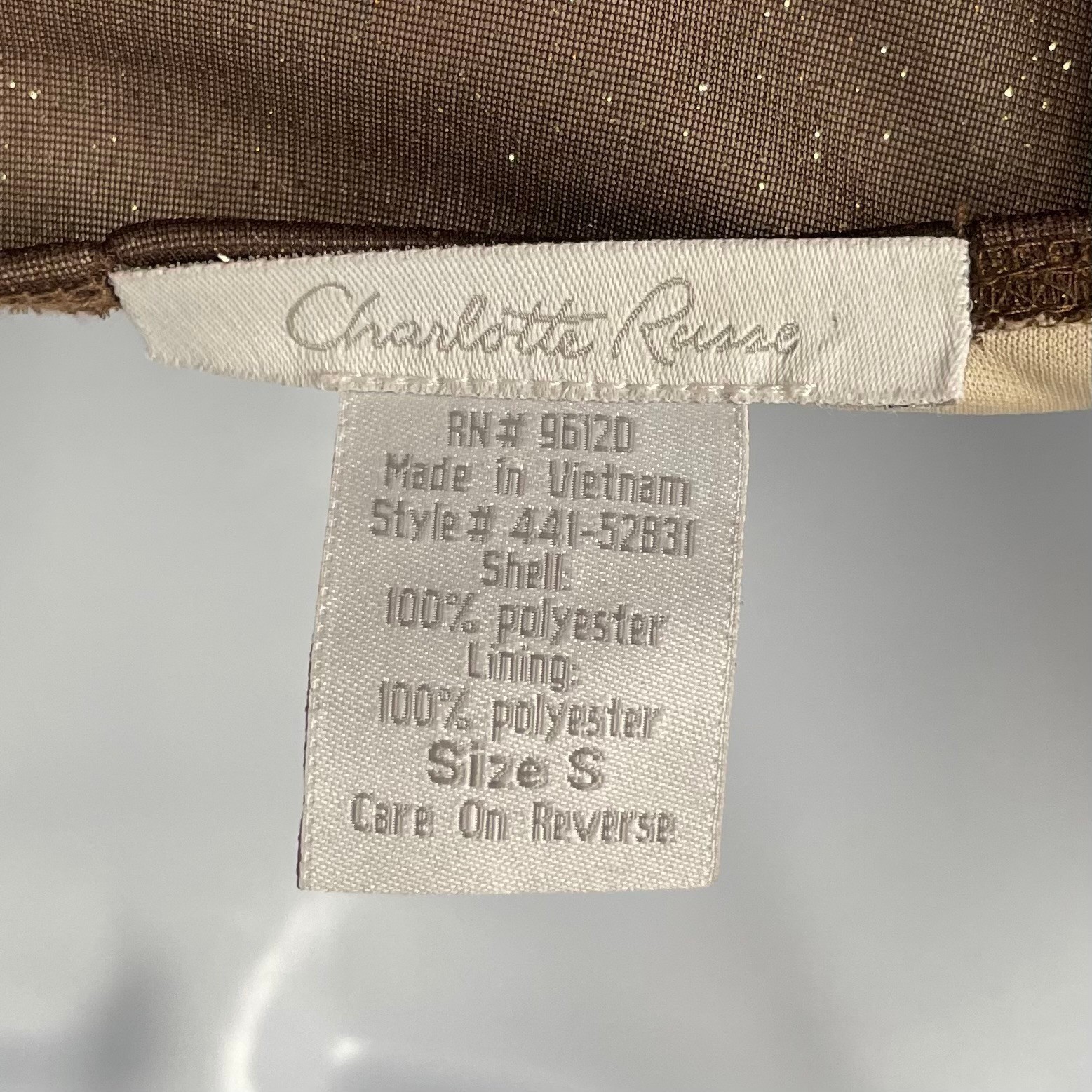 Vintage Y2K Fairy Whimsigoth Babydoll Glitter Dress Charlotte Russe Brown Small
