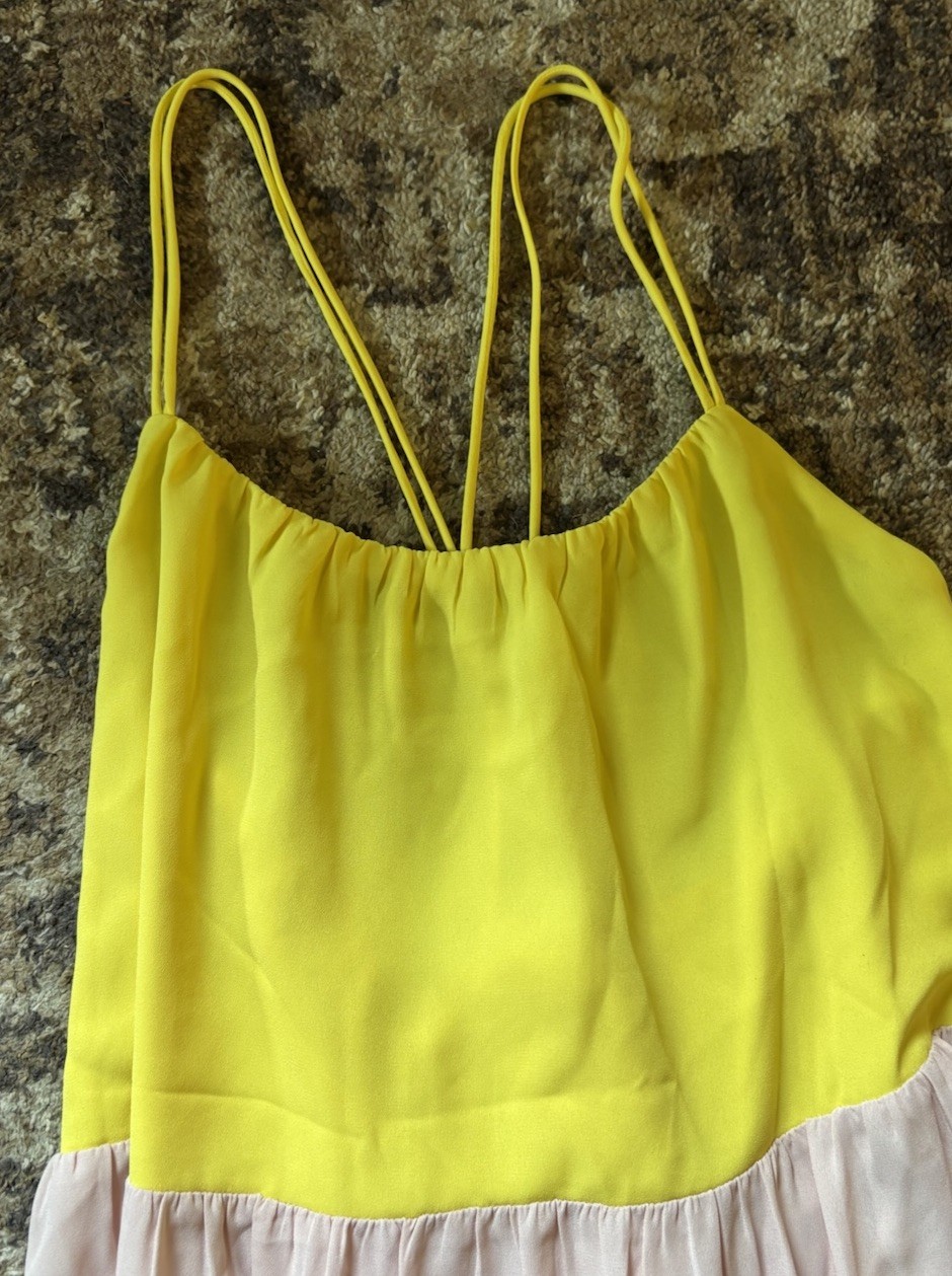 NWT Express Women’s Small Color Block Maxi Dress Spaghetti Strap Spring Summer