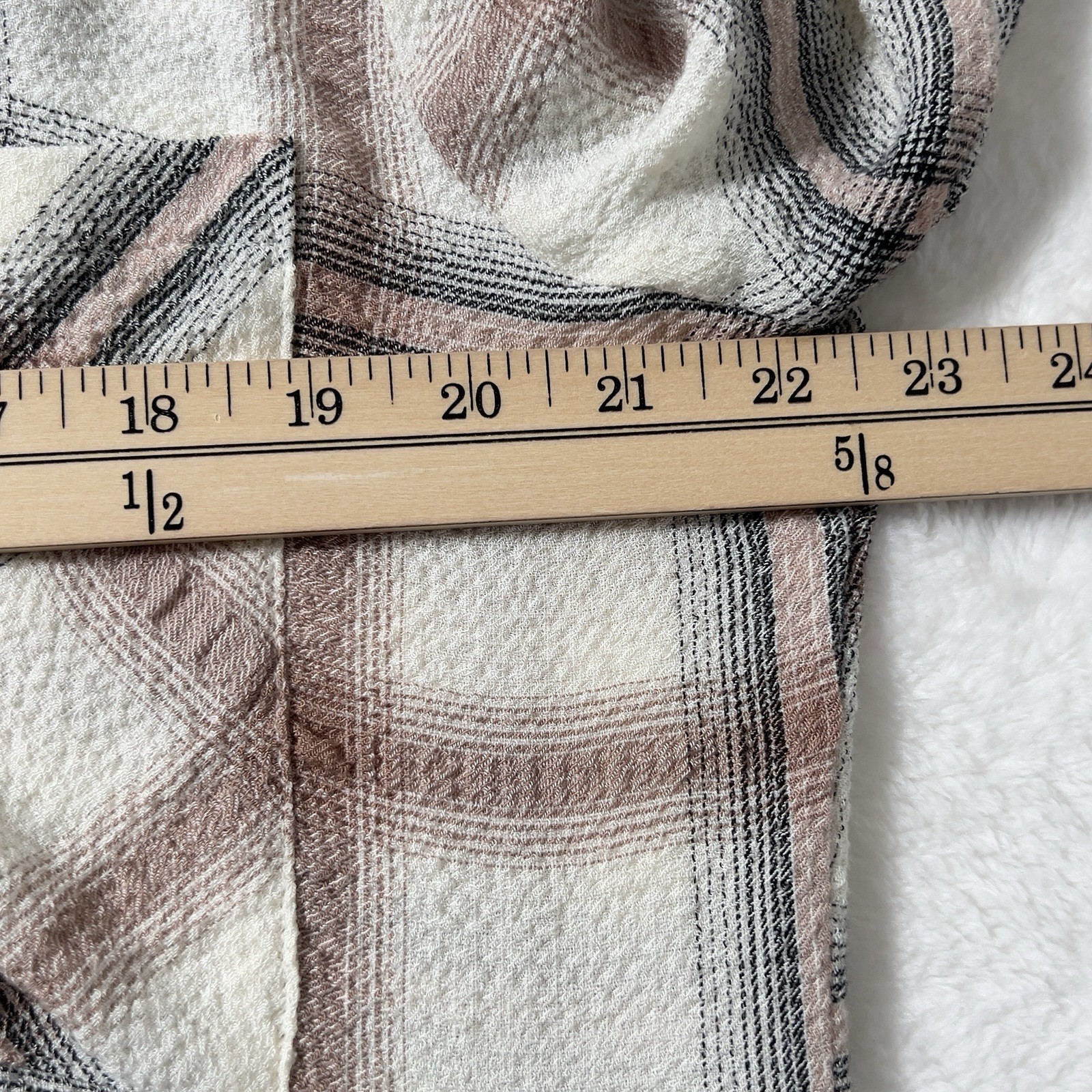 Cloth & Stone Plaid Tunic Shirt Dress Womens Sz L Multicolor Long Sleeve