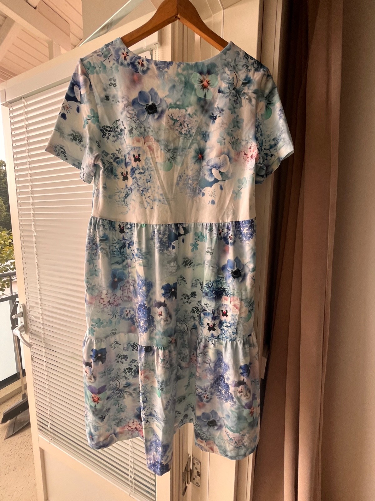 Nakoa Layered Print Dress Lush NA0016 Size S New With Tags Finland