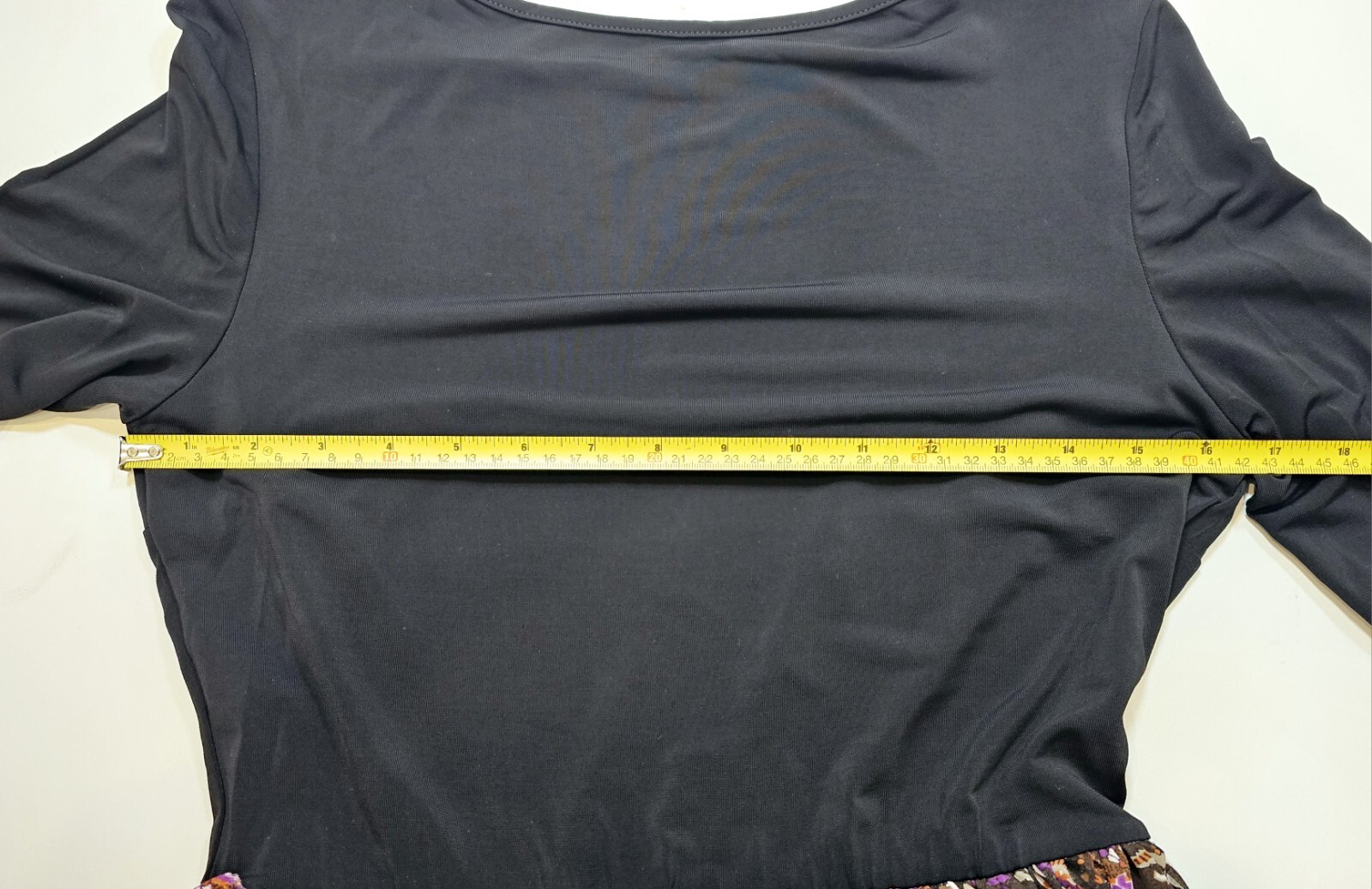 Colorblock Half Black Dress Non-Iron Flare sz M Pullover STRETCH