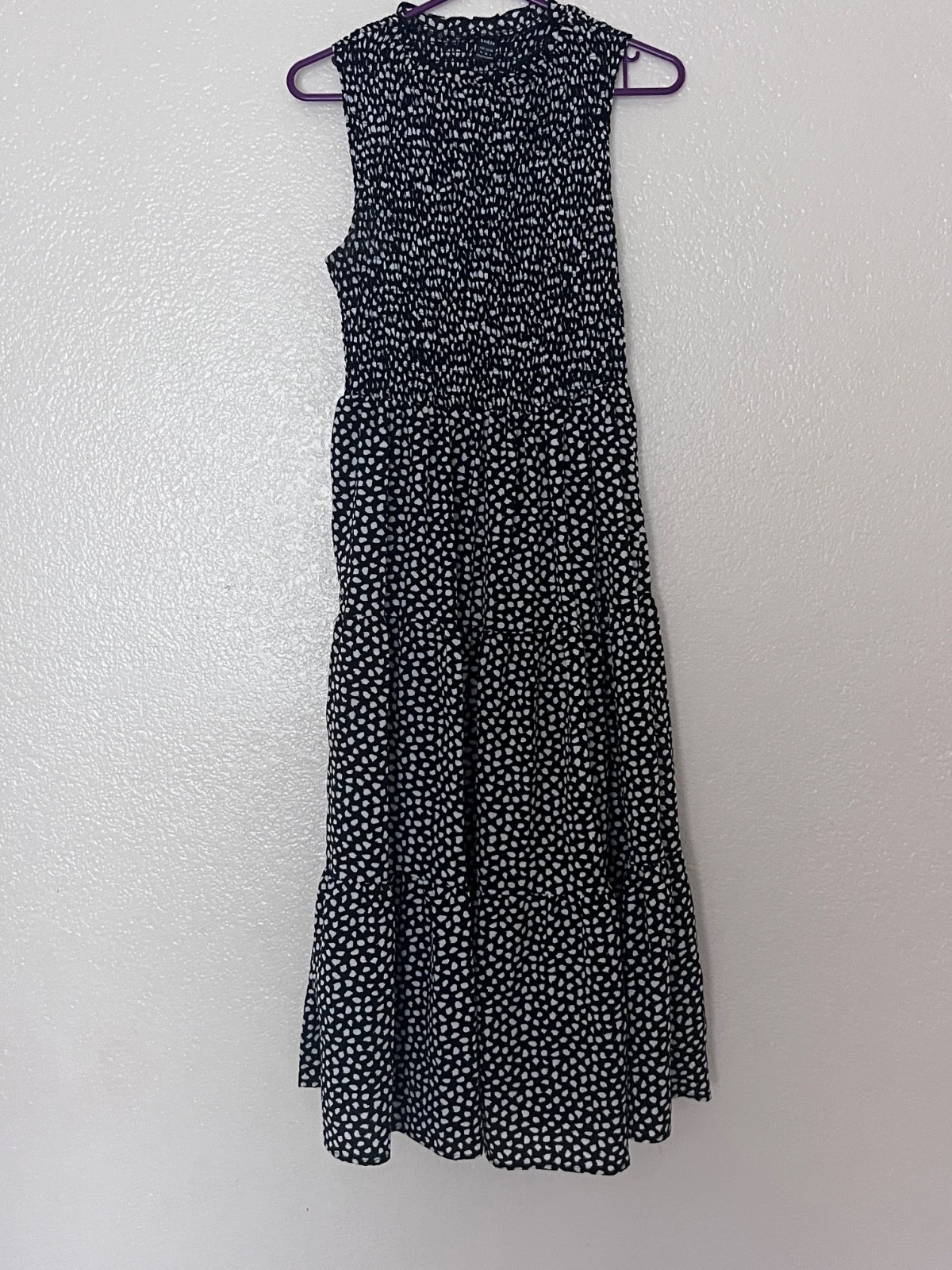 Shien Maxi Dress Size Medium Black and White