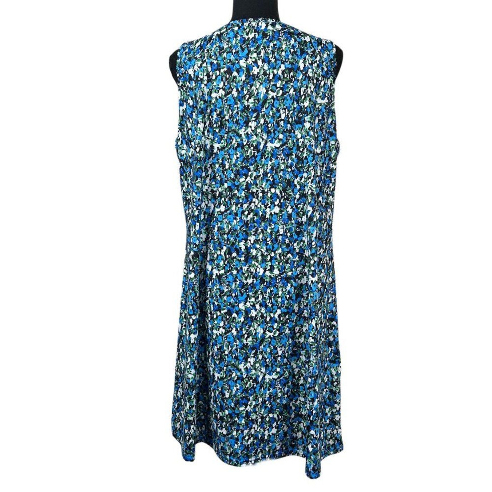 Ofeefan NWT Blue Floral Pockets Casual Tank Summer Sundress Size XL