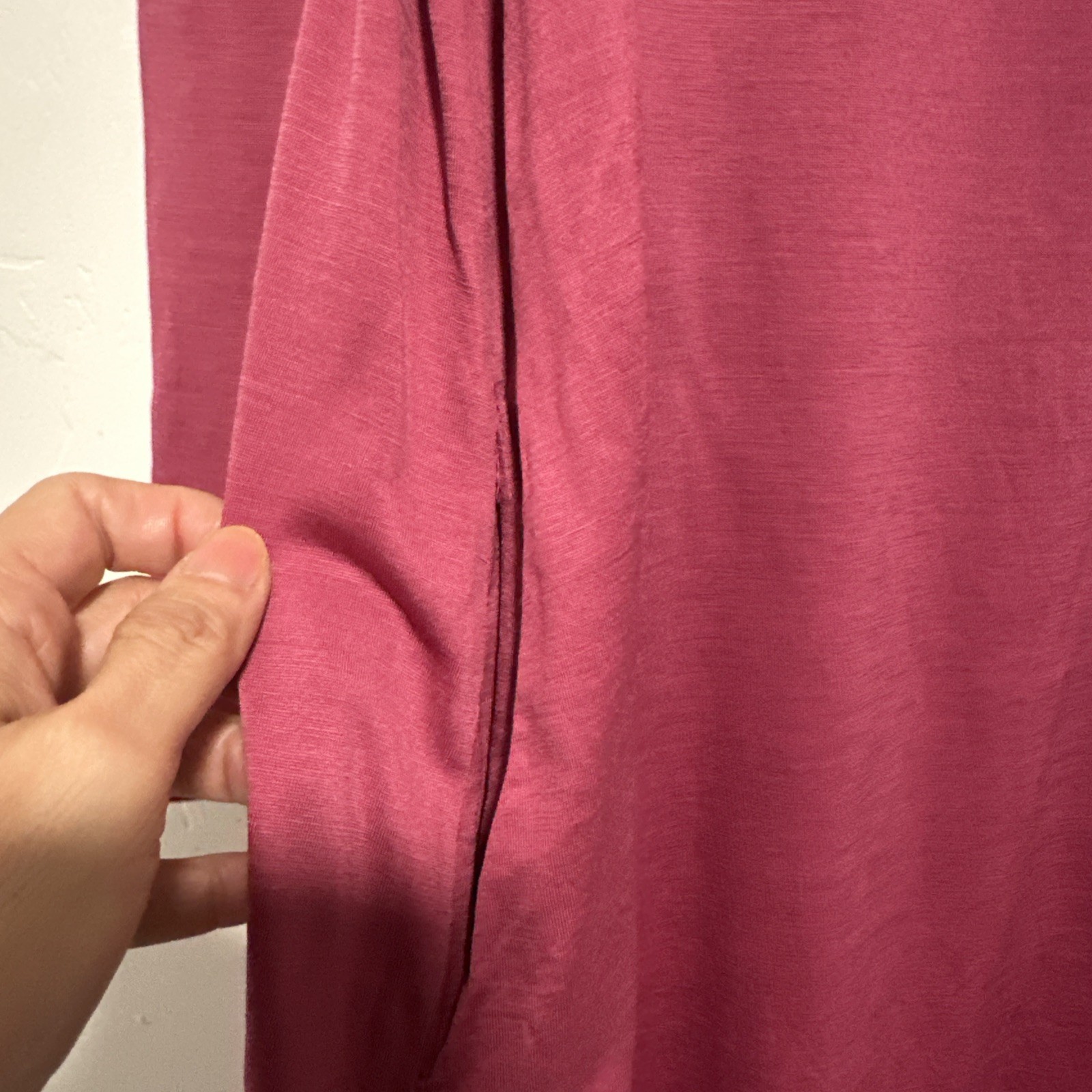 Wool& Wooland Dress Berry Pink Rowena Swing Dress Long Sleeve Merino L- Long