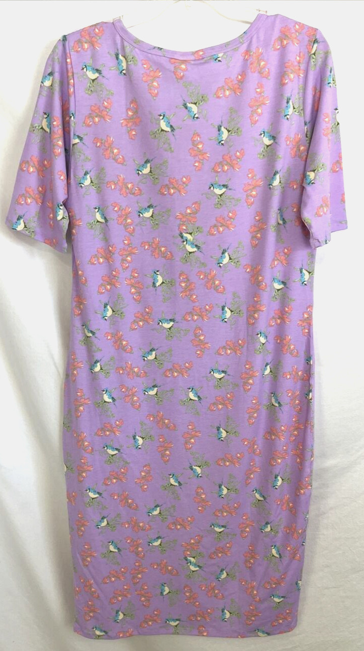 New LuLaRoe Julia Sheath Dress Purple Animal Print Sz XL Pull On Women LL4V